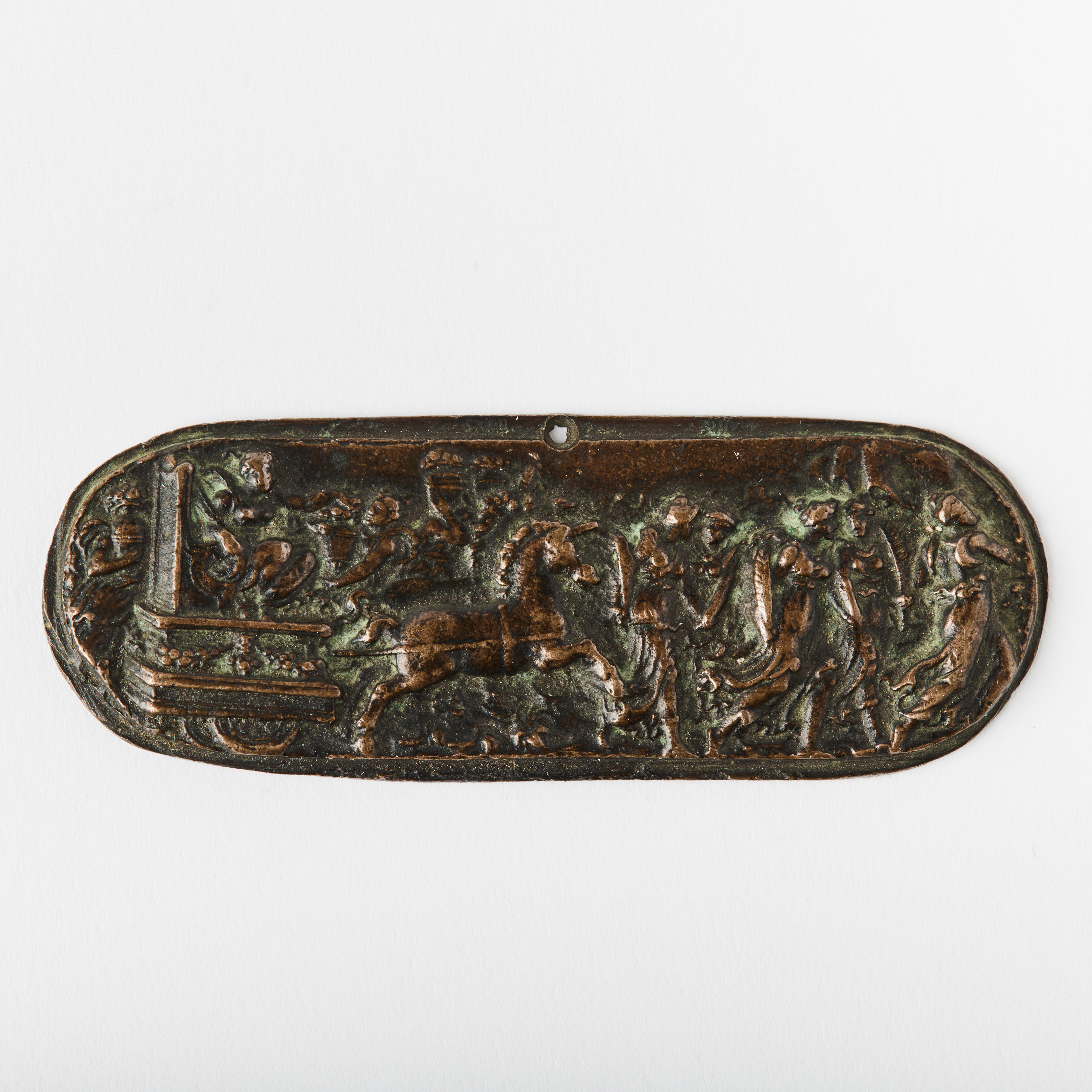 KYSKHETENS TRIUMF, plakett, renässans, Italien 1500-talets första hälft, brons.