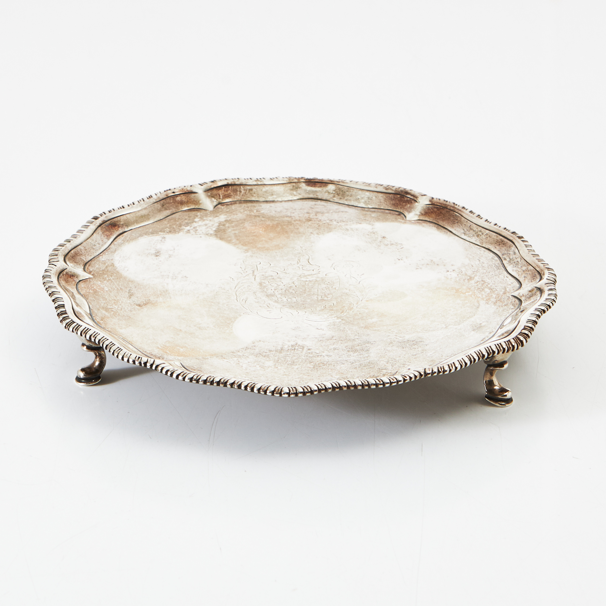 RICHARD RUGG. Salver, sterlingsilver, Georg III, London 1771/72.