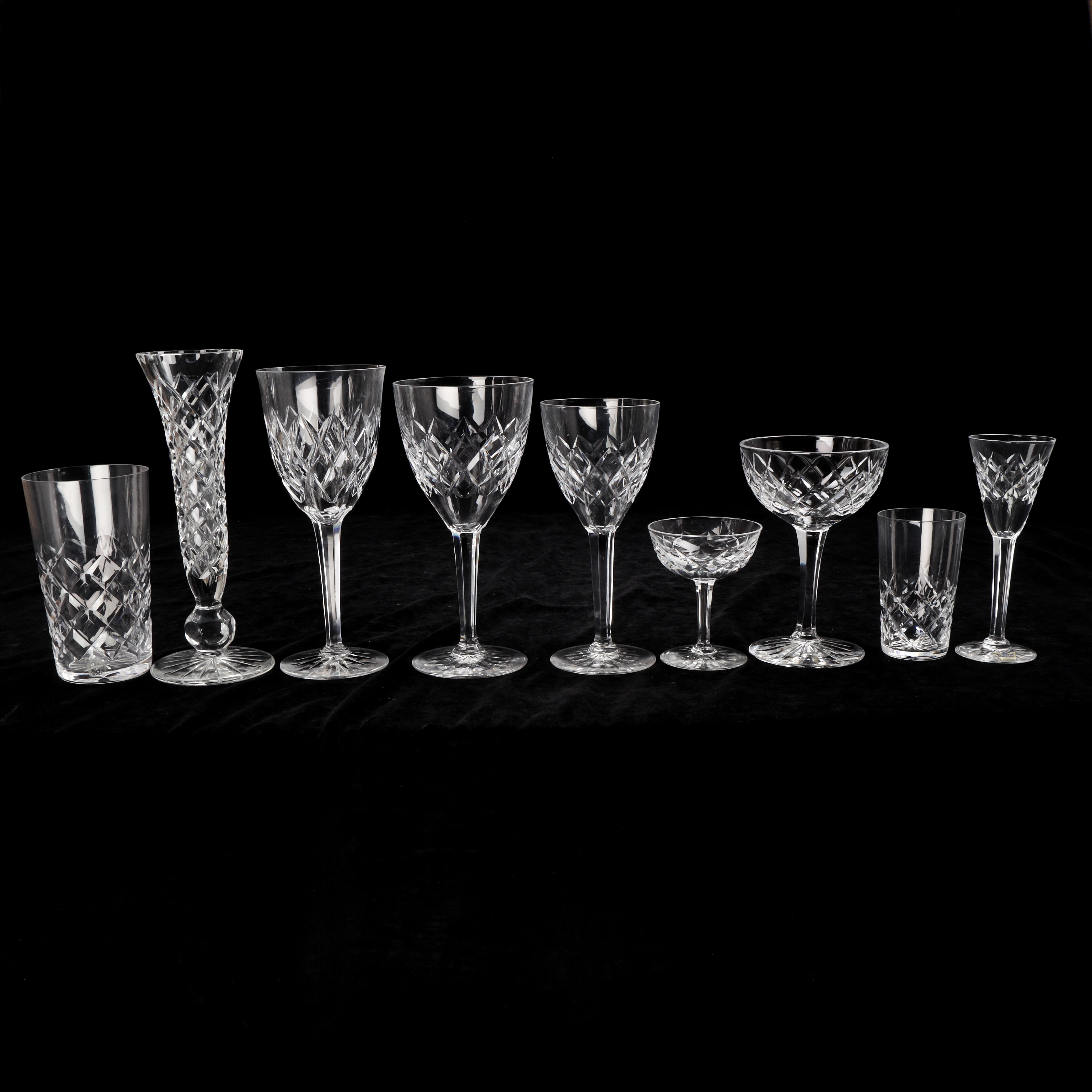 FRITZ KALLENBERG. Glasservis, 78 delar, Kosta, 1900-talets mitt.