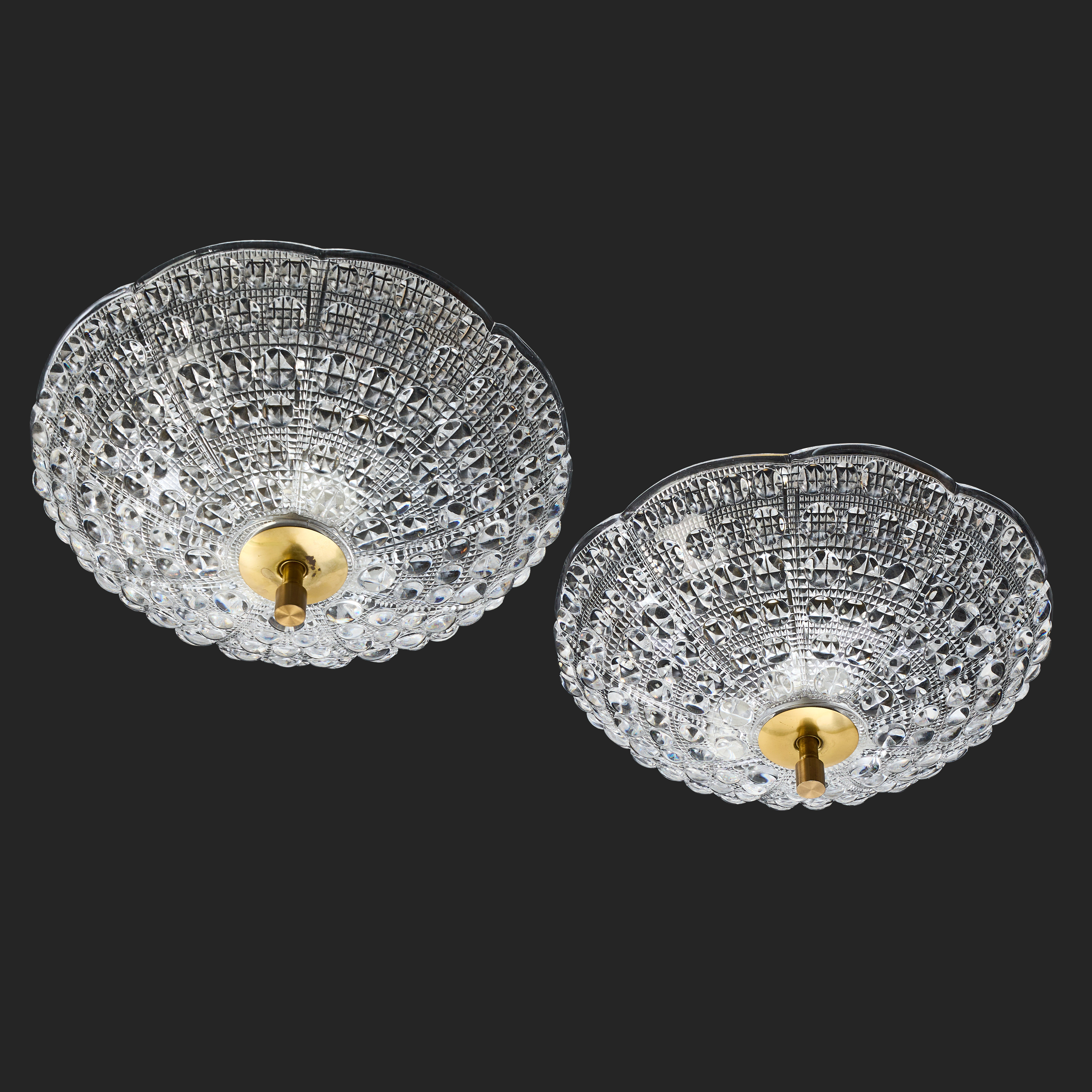 PLAFONDER, 1 par, Carl Fagerlund för Orrefors.