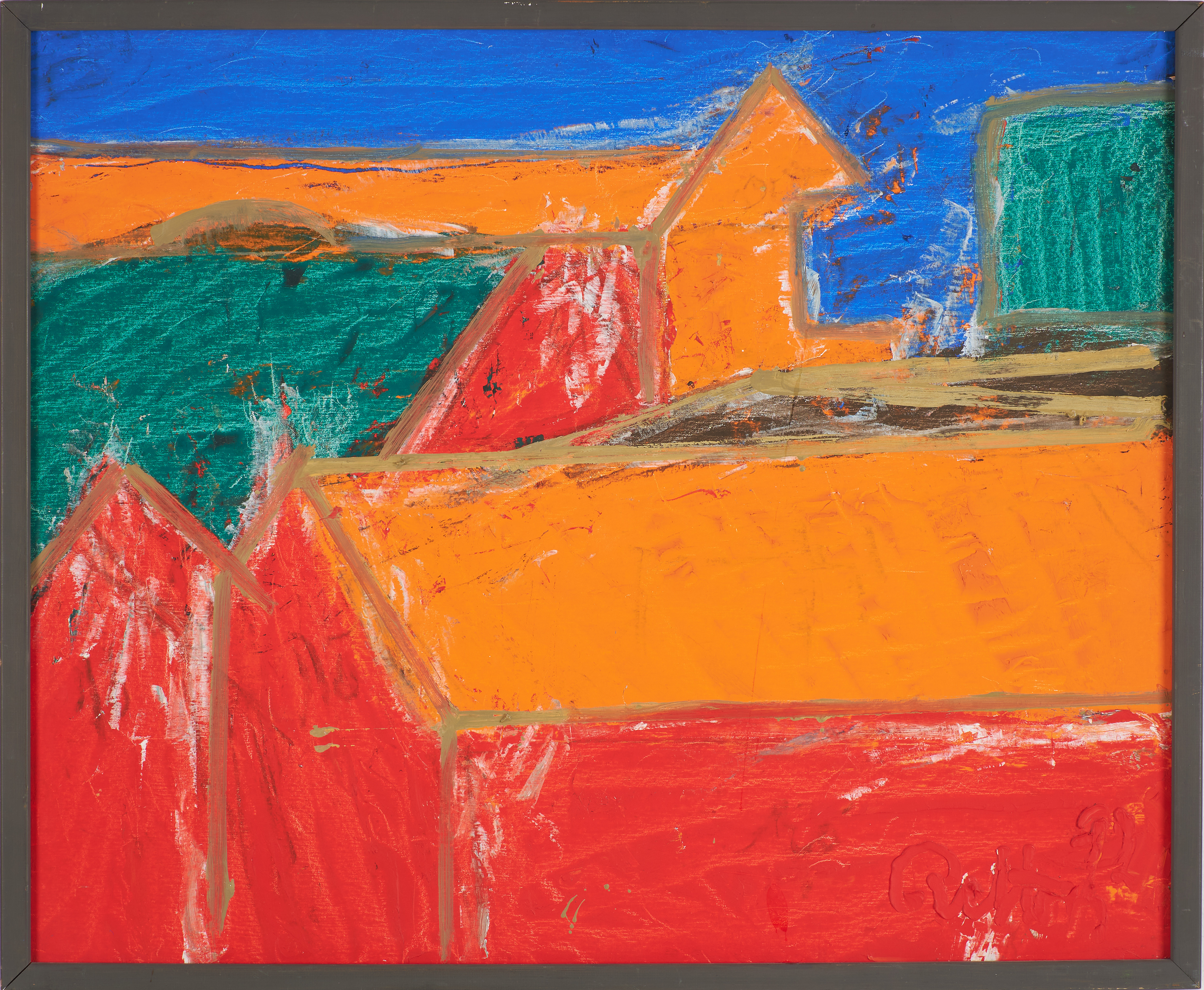 RALPH RILTON. (1907-2006), Ateléutsikt Torshälla, olja på pannå, signerad och daterad.