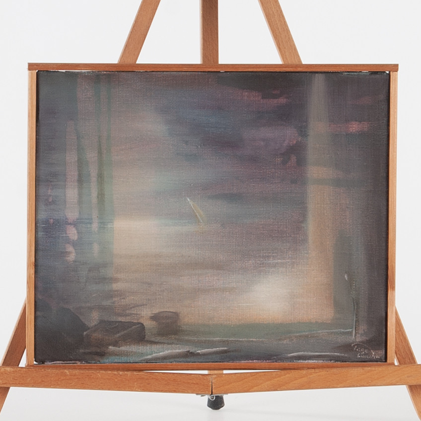 TAGE LUNDIN. Olja på duk "På väg 1".