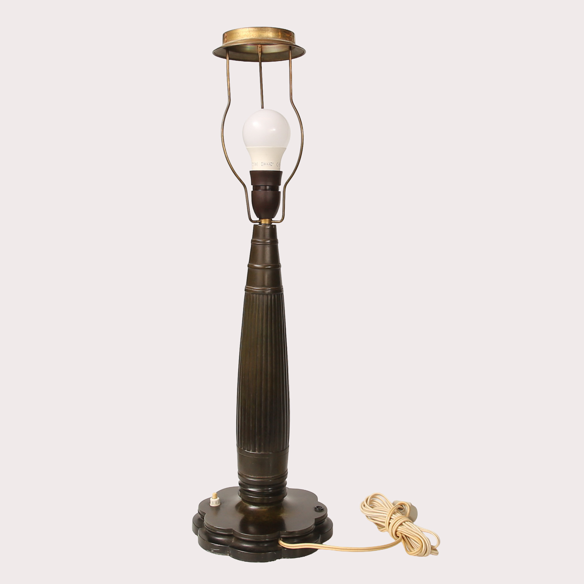 JUST ANDERSEN, Bordslampa, Art Deco, Disco metall, modell nr 1857, Danmark, 1920- tal.