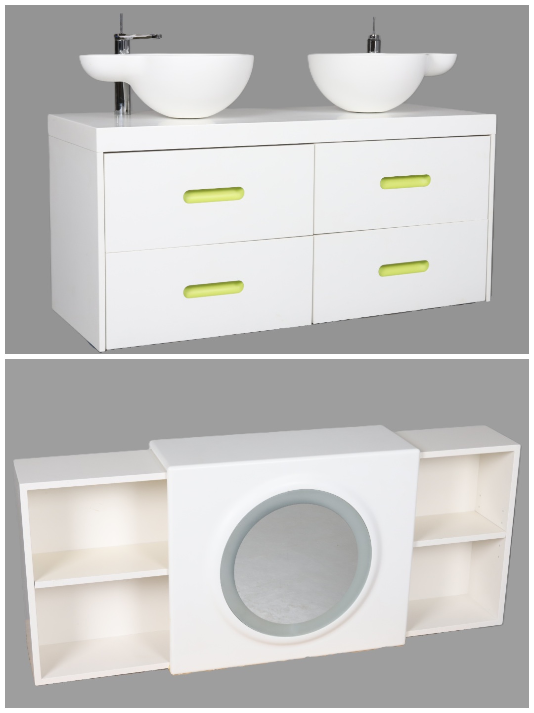 JONAS LINDVALL. BADRUMSMÖBEL MED SPEGELSKÅP. BALLINGSLÖV.