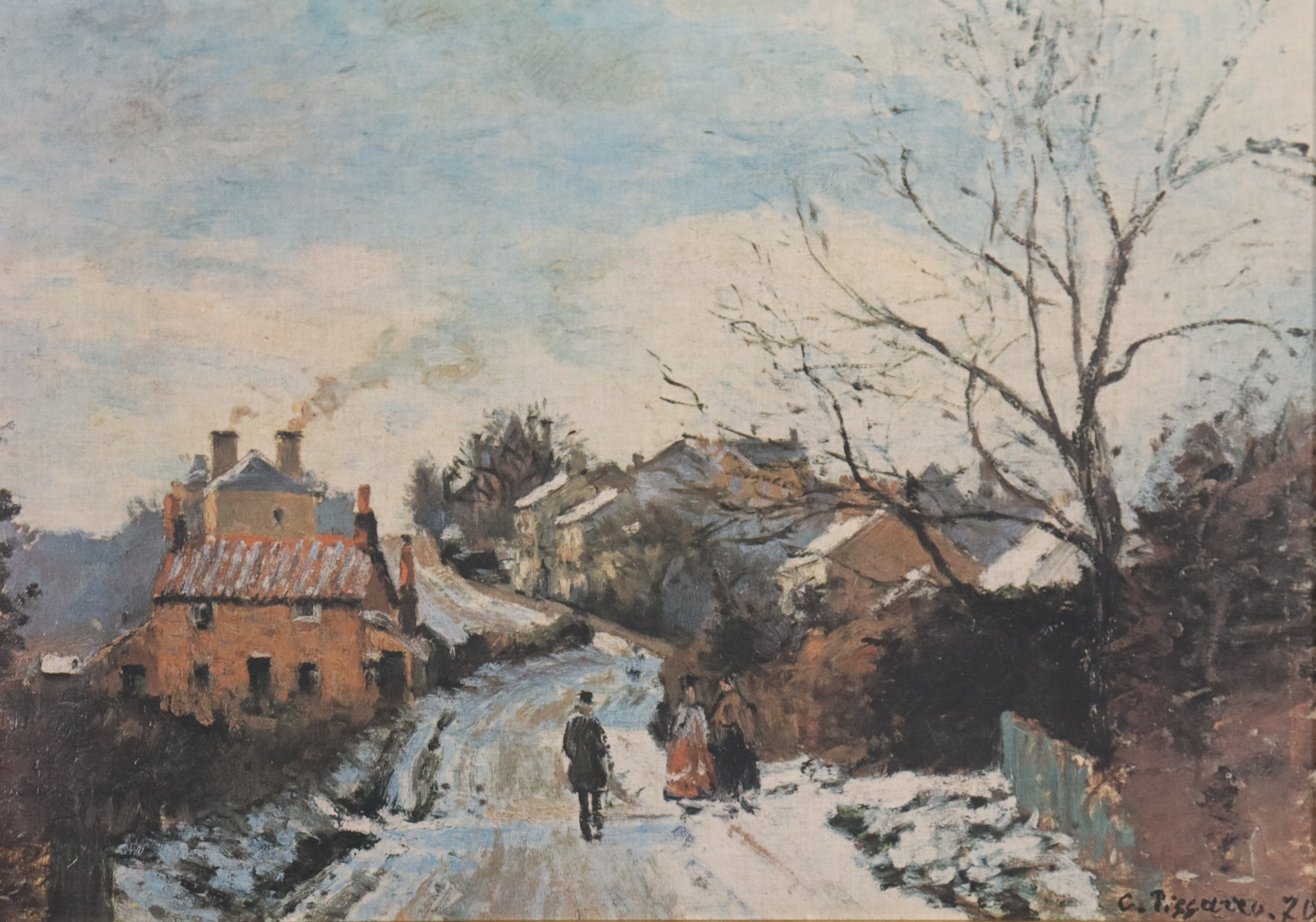 CAMILLE PISSARRO. EFTER. oljelitografi, "Fox Hill, Upper Norwood".