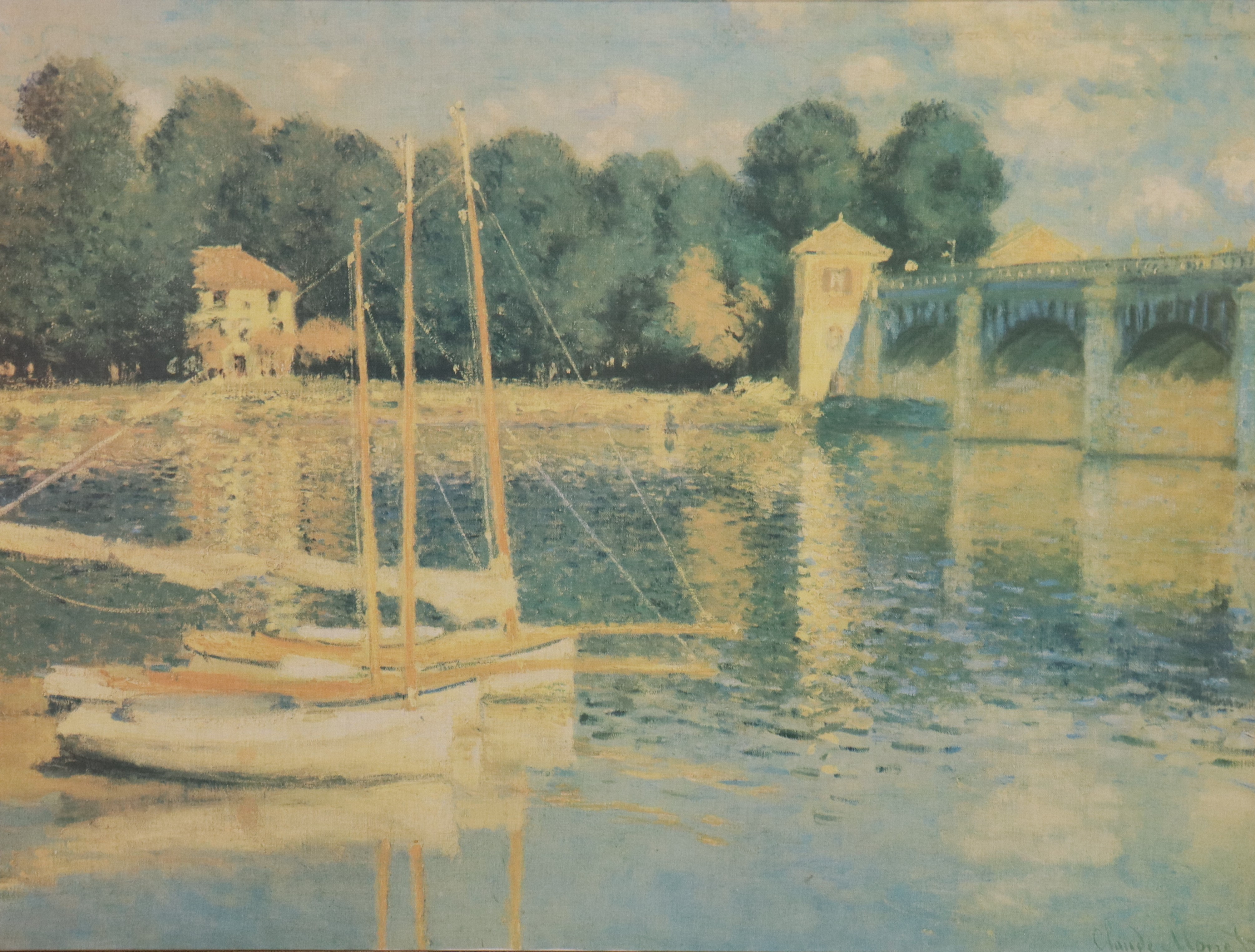 CLAUDE MONET. EFTER. oljelitografi, "Bron i Argenteuil".