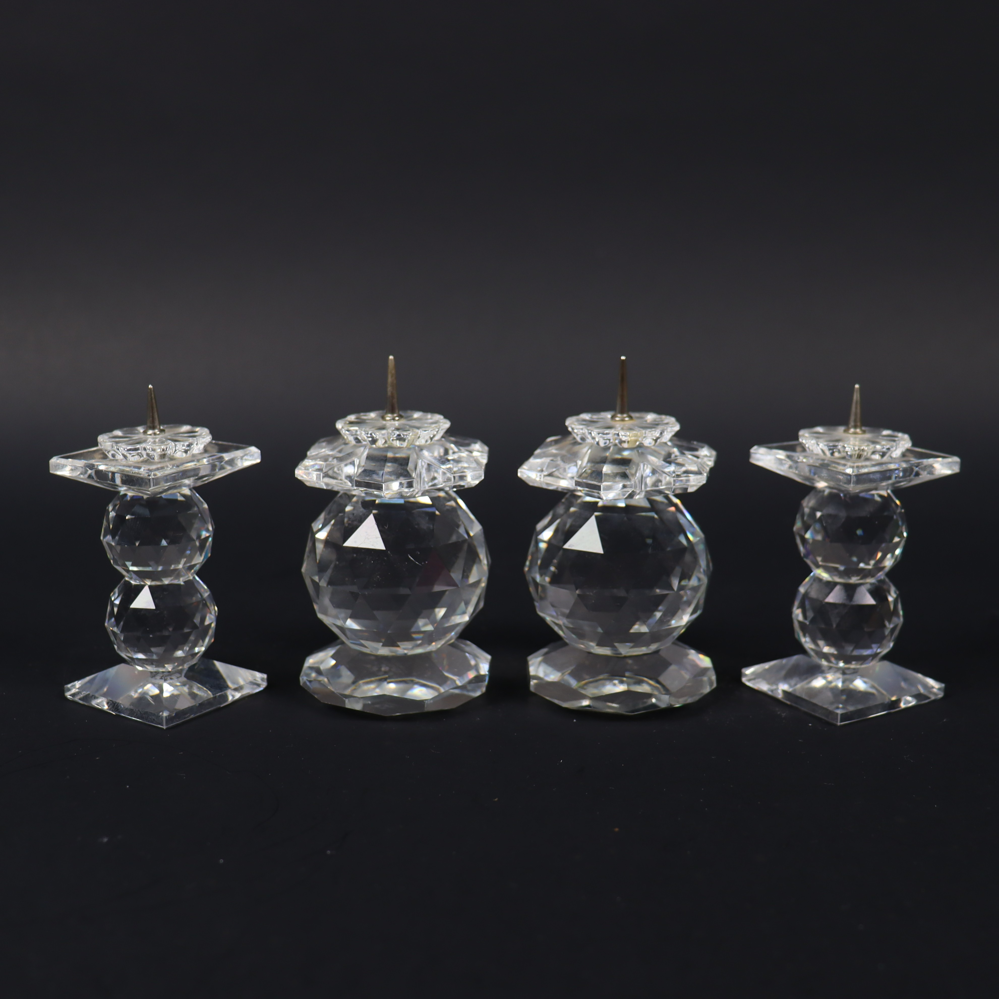 LJUSSTAKAR, Swarovski, kristall, 4 st.
