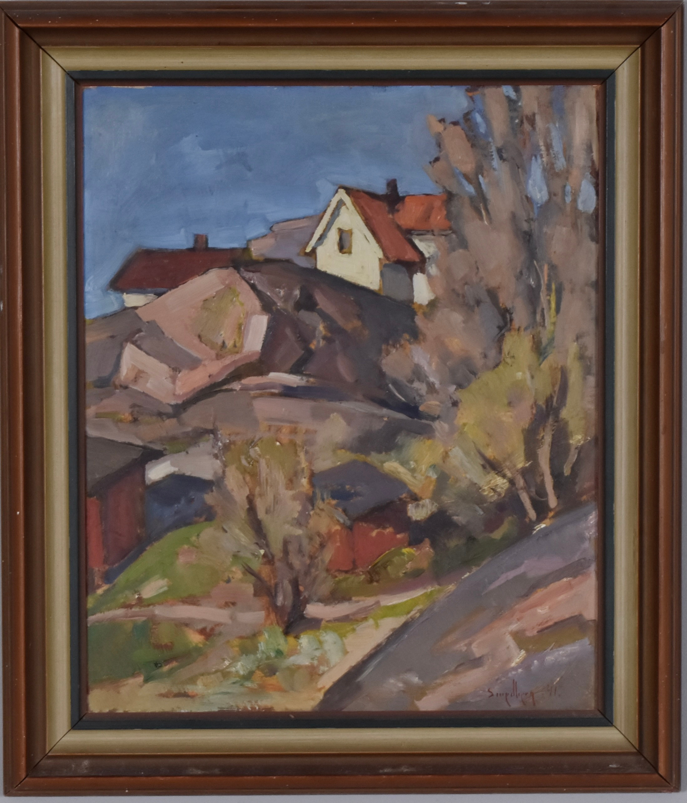 FRITZ SMEDBERG. Olja på pannå.