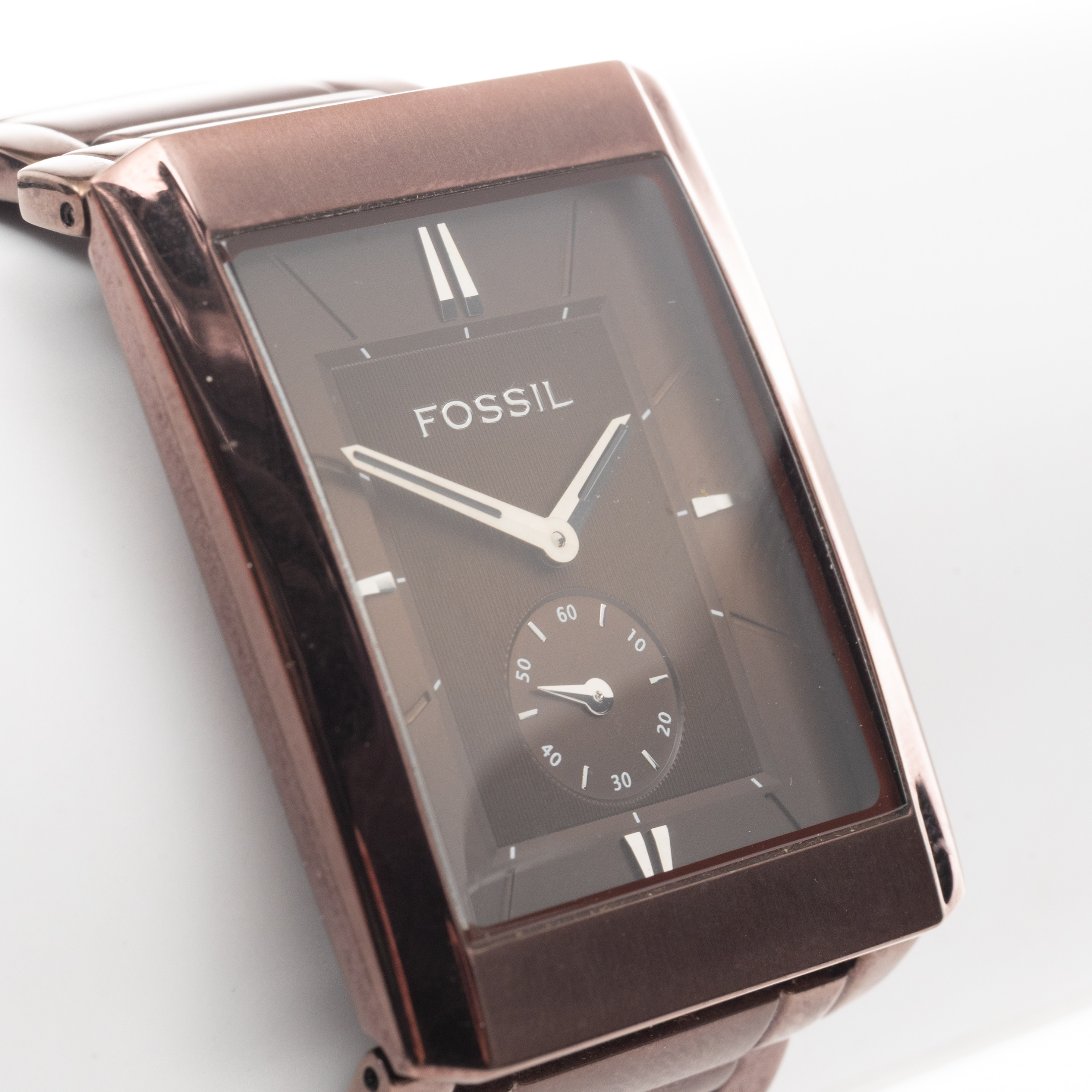 HERRARMBANDSUR "Arkitekt", rostfritt stål, Fossil.