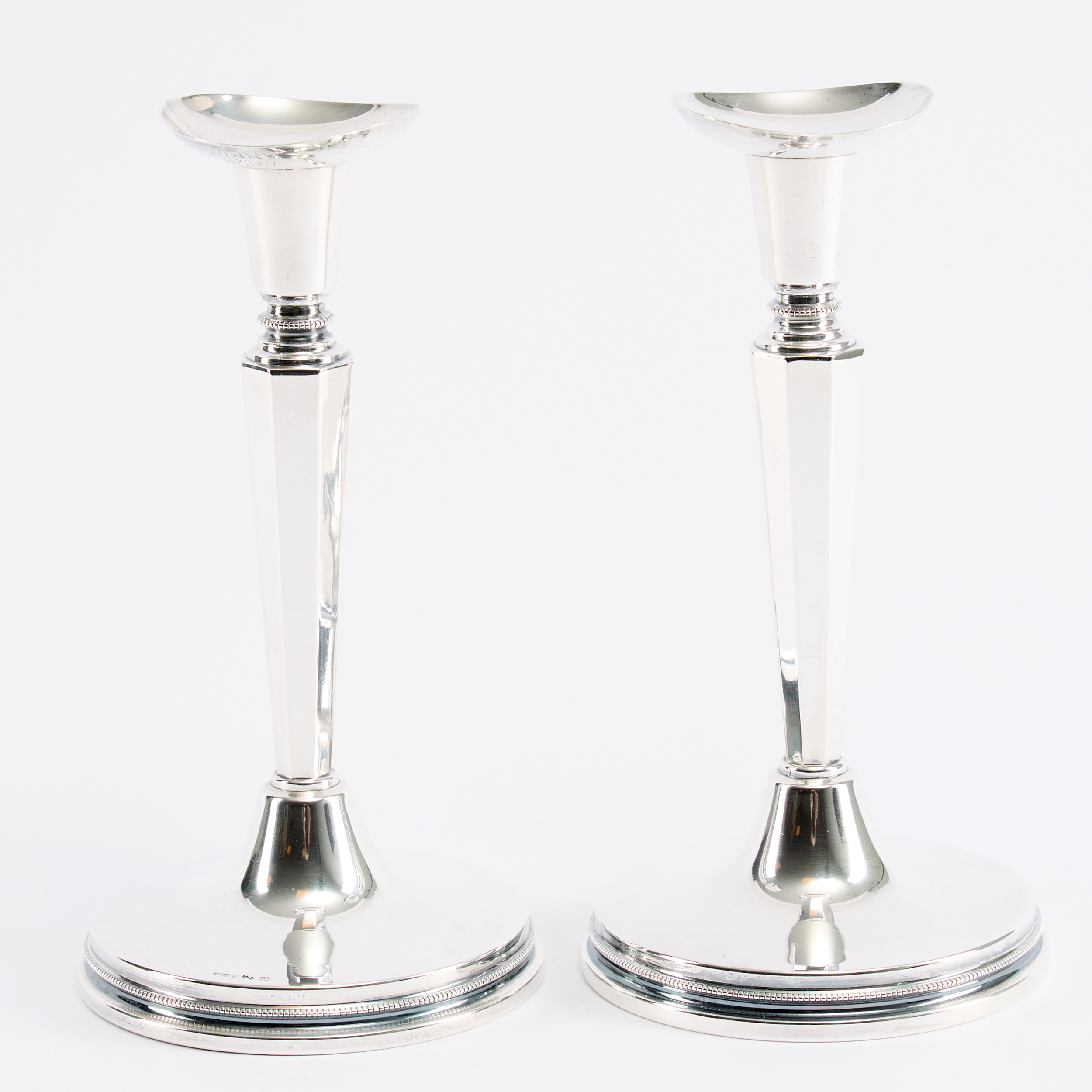 ERIC LÖFMAN (1925-1994). Ljusstakar, ett par, MGAB, Uppsala 1966. Silver.