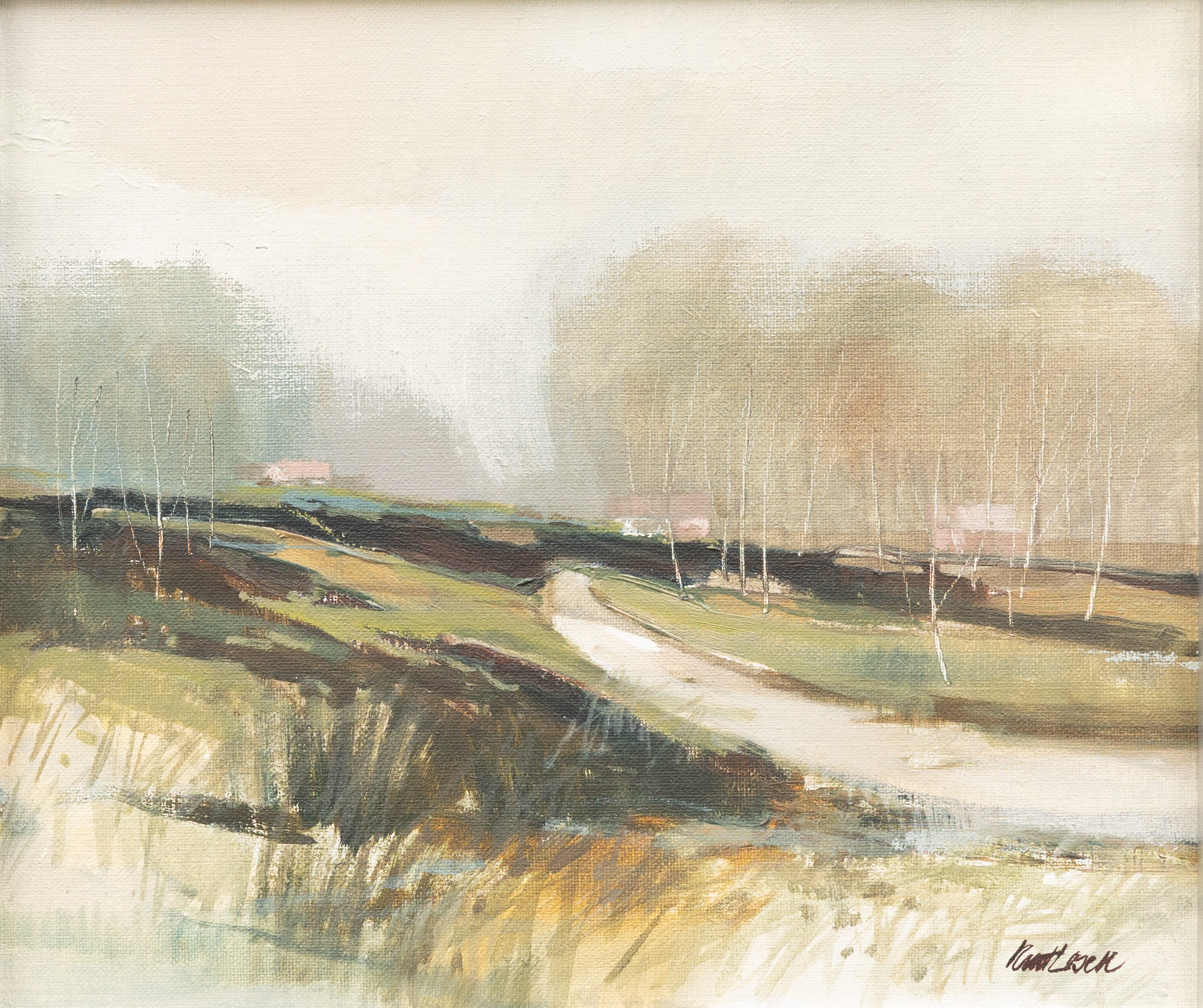 KURT  LOSELL. Landskap, Småland, olja på duk, signerad.