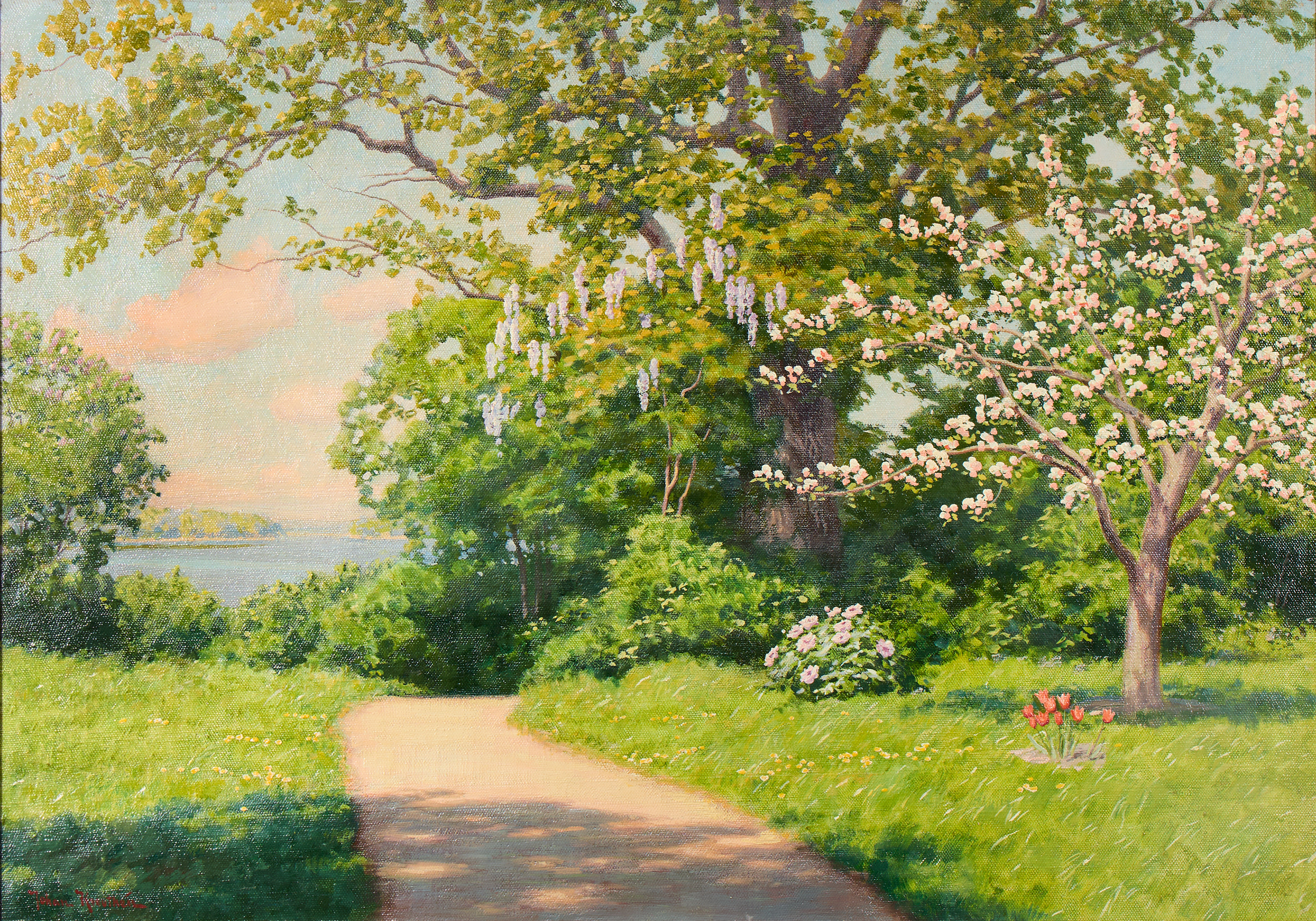 JOHAN KROUTHÉN. Blommande sommarlandskap.