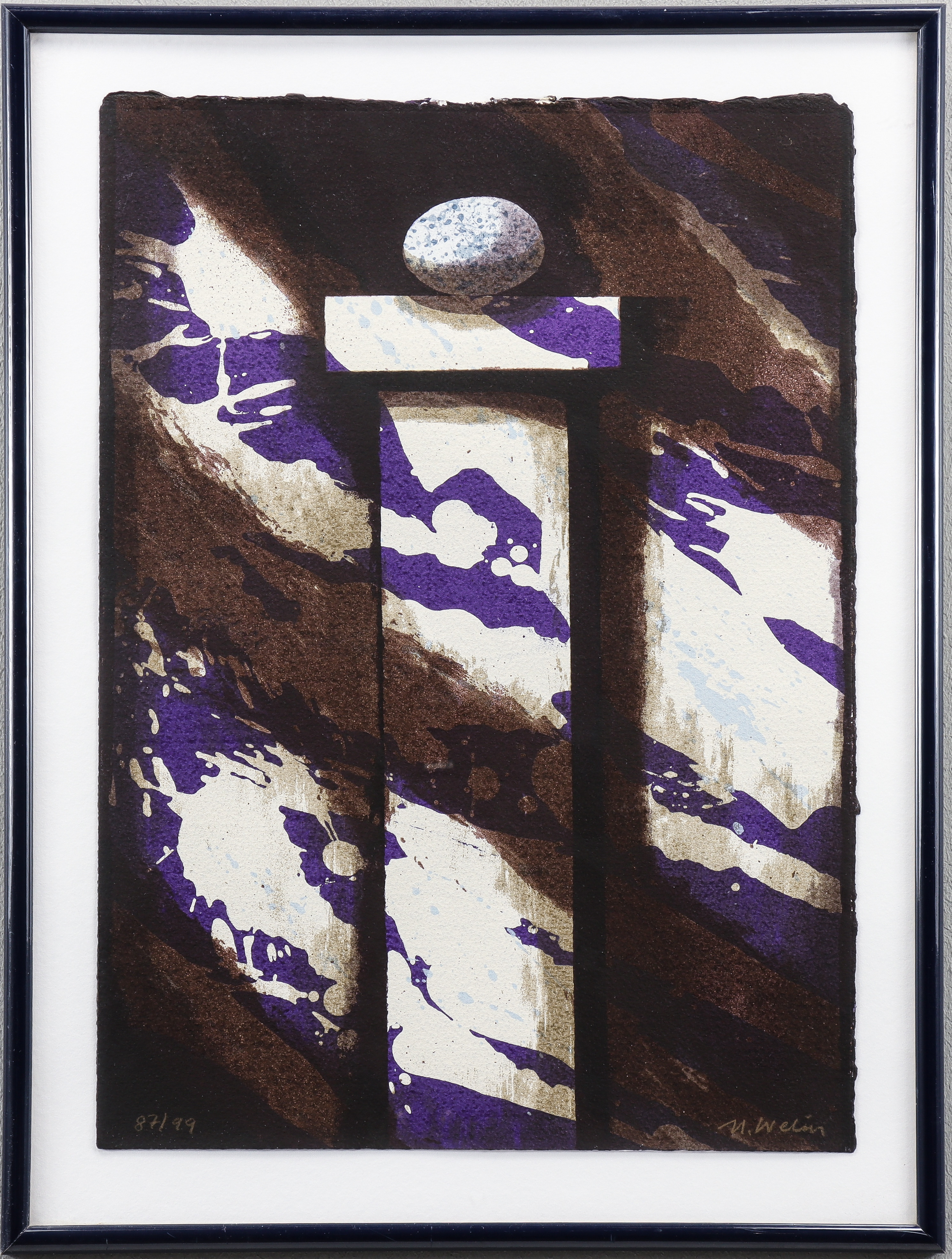 HÅKAN WELIN. Litografi 87/99, signerad.