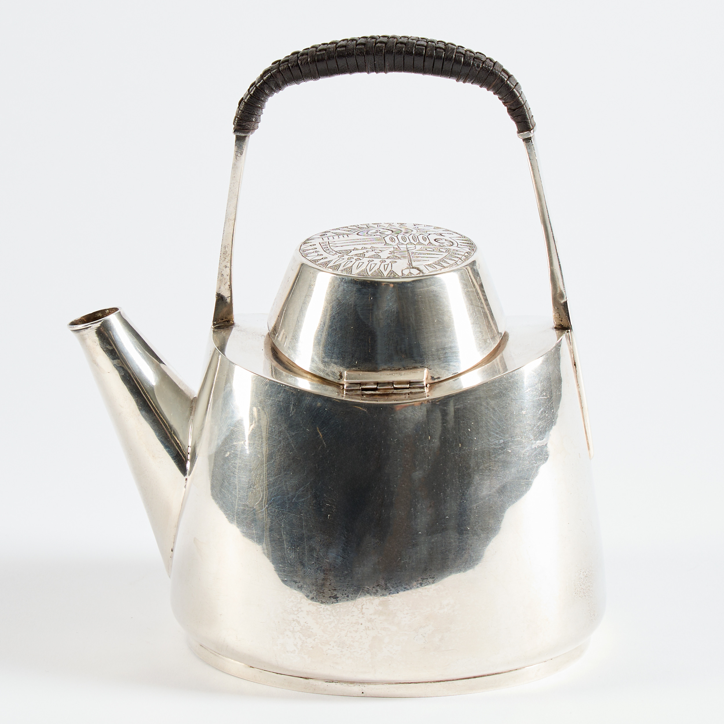 Kaffekanna, silver, Stockholm 1958. Stämplad KF (Konstfack).