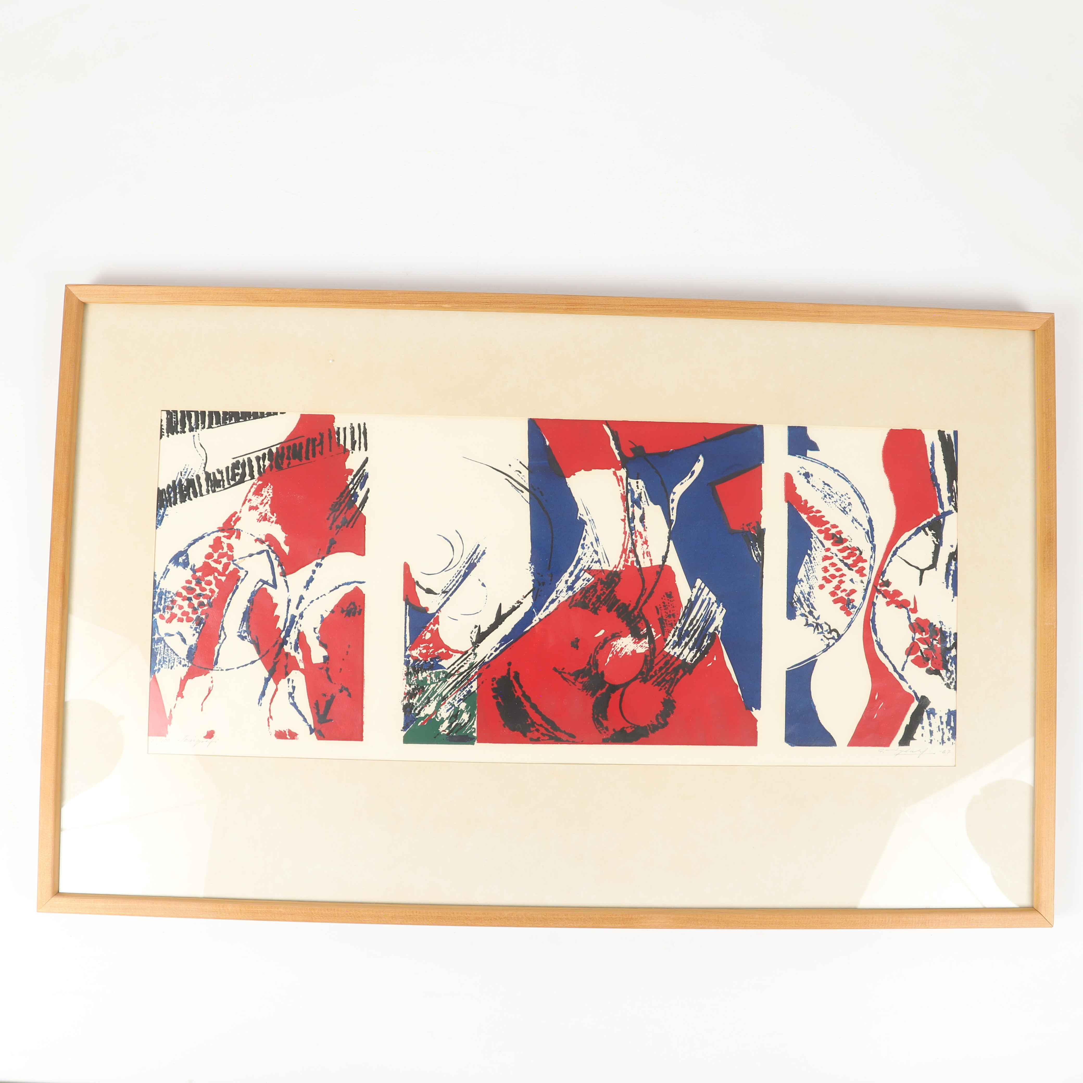 OIDENTIFIERAD KONSTNÄR. Seriegrafi, 33/100, otydligt signerad, 1967.