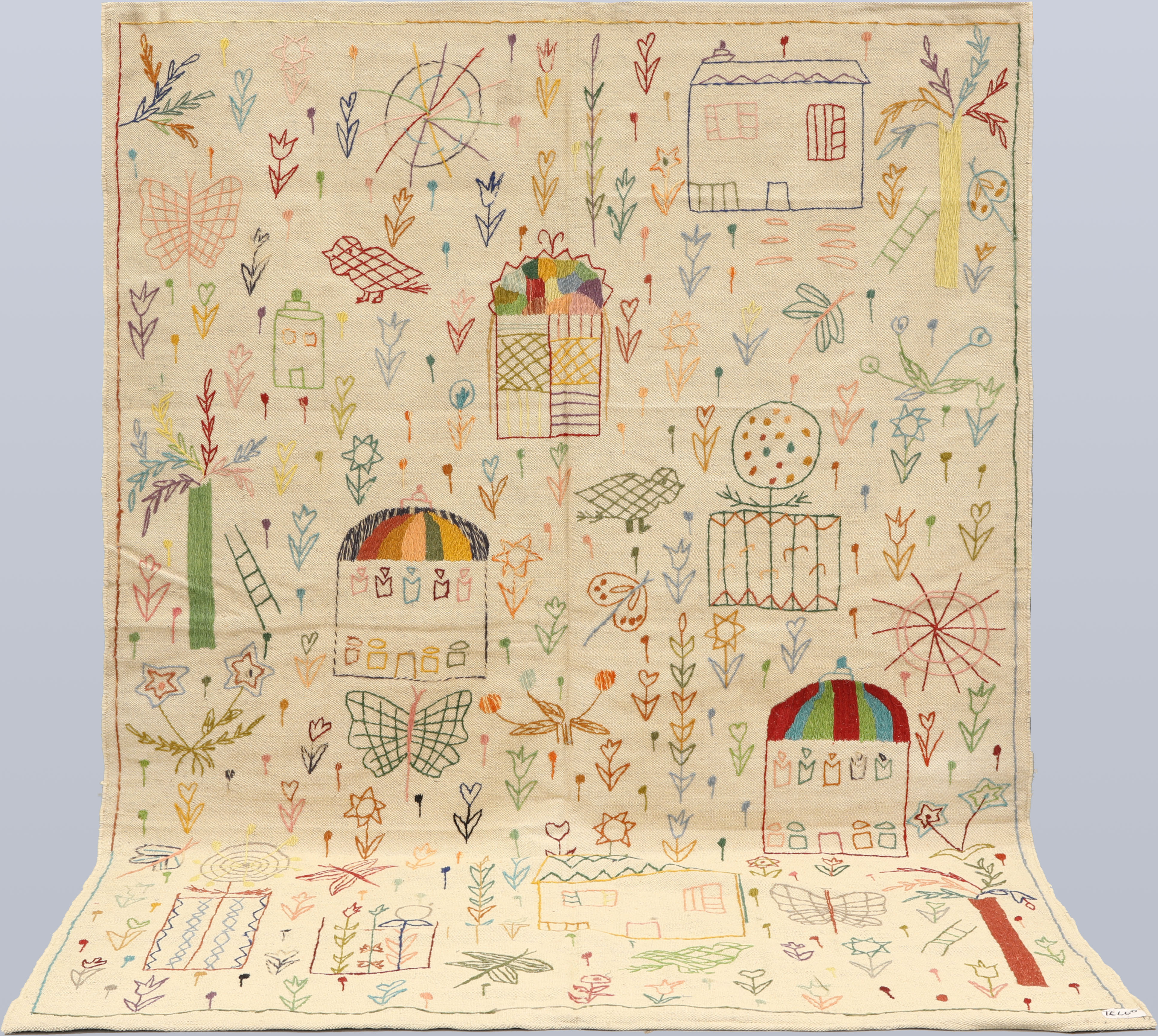 MATTA, Kelim, handbroderad dekor, ca 239x179 cm.