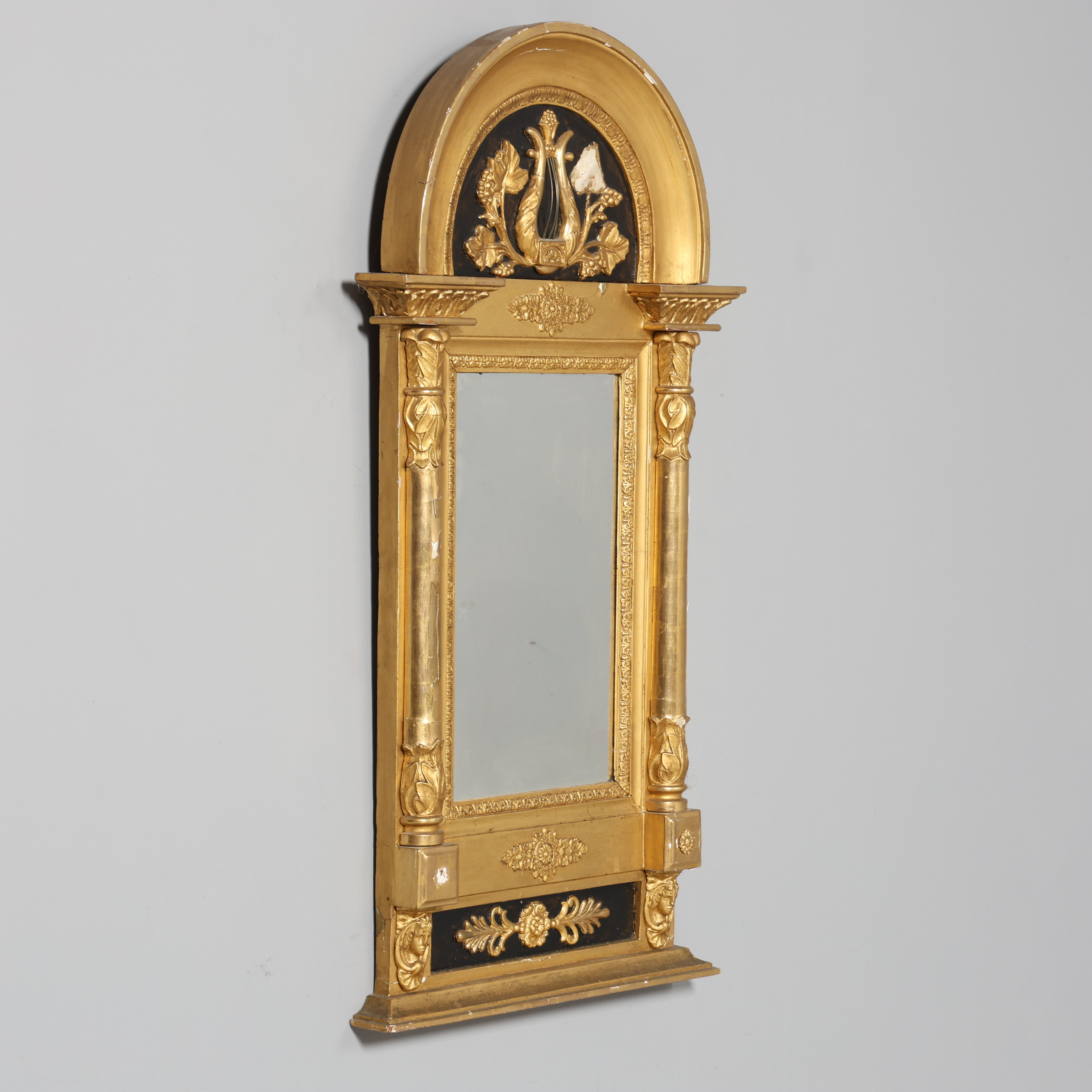 SPEGEL, empire, 1800-talets första hälft, förgylld träram.