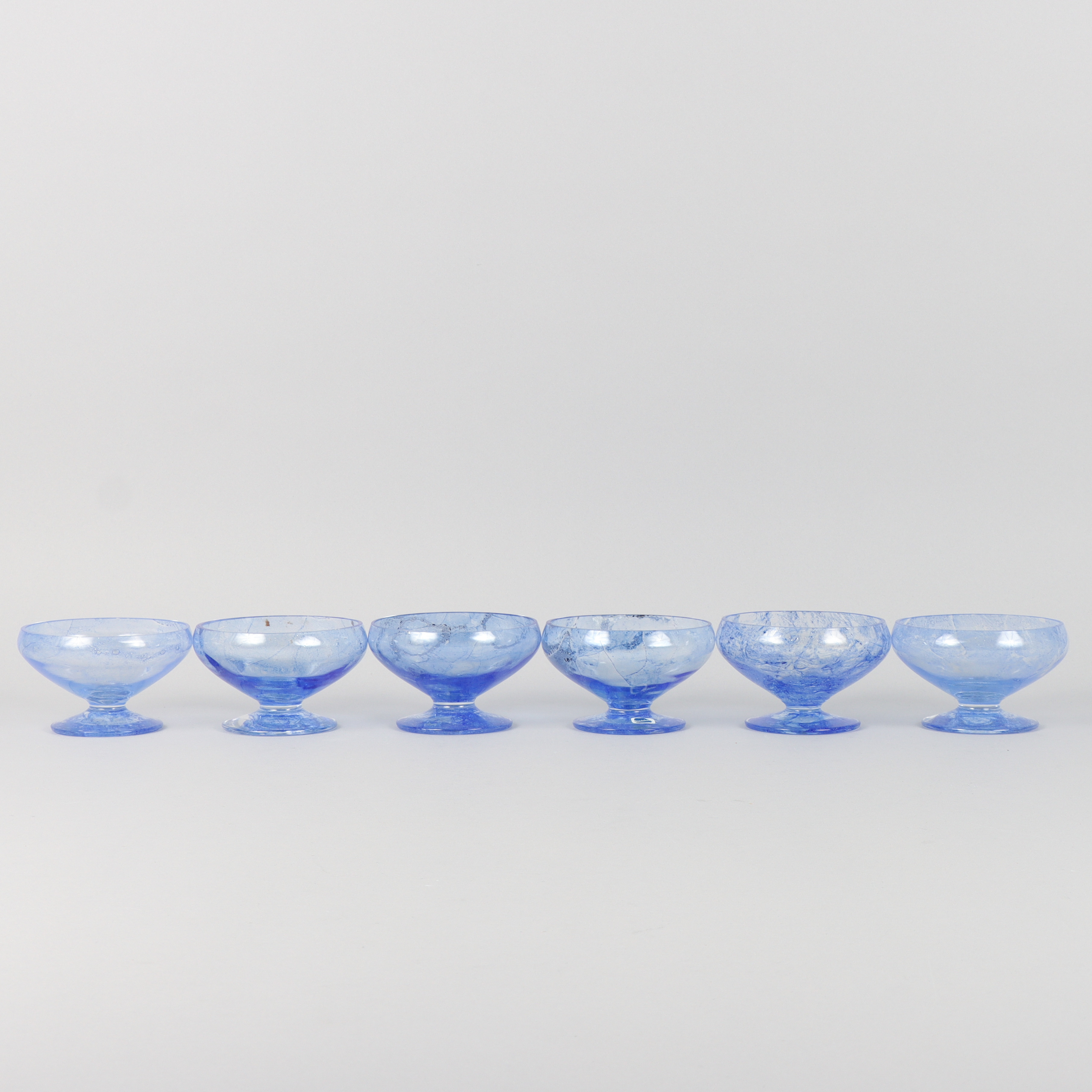 DESSERTSKÅLAR 6 stycken, glas, Björkhult.