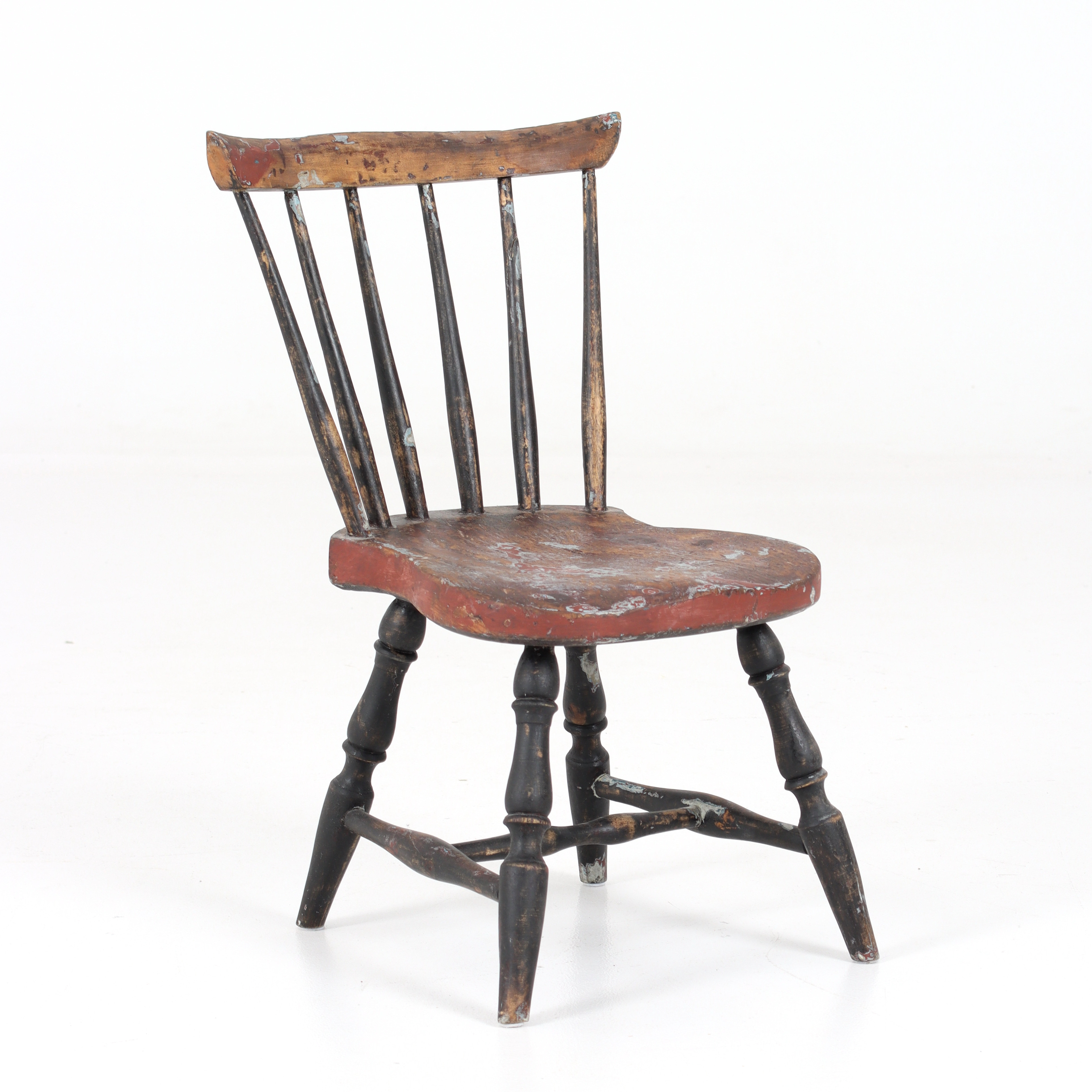 PINNSTOL, barnmodell, bemålat trä, 18/1900-tal.