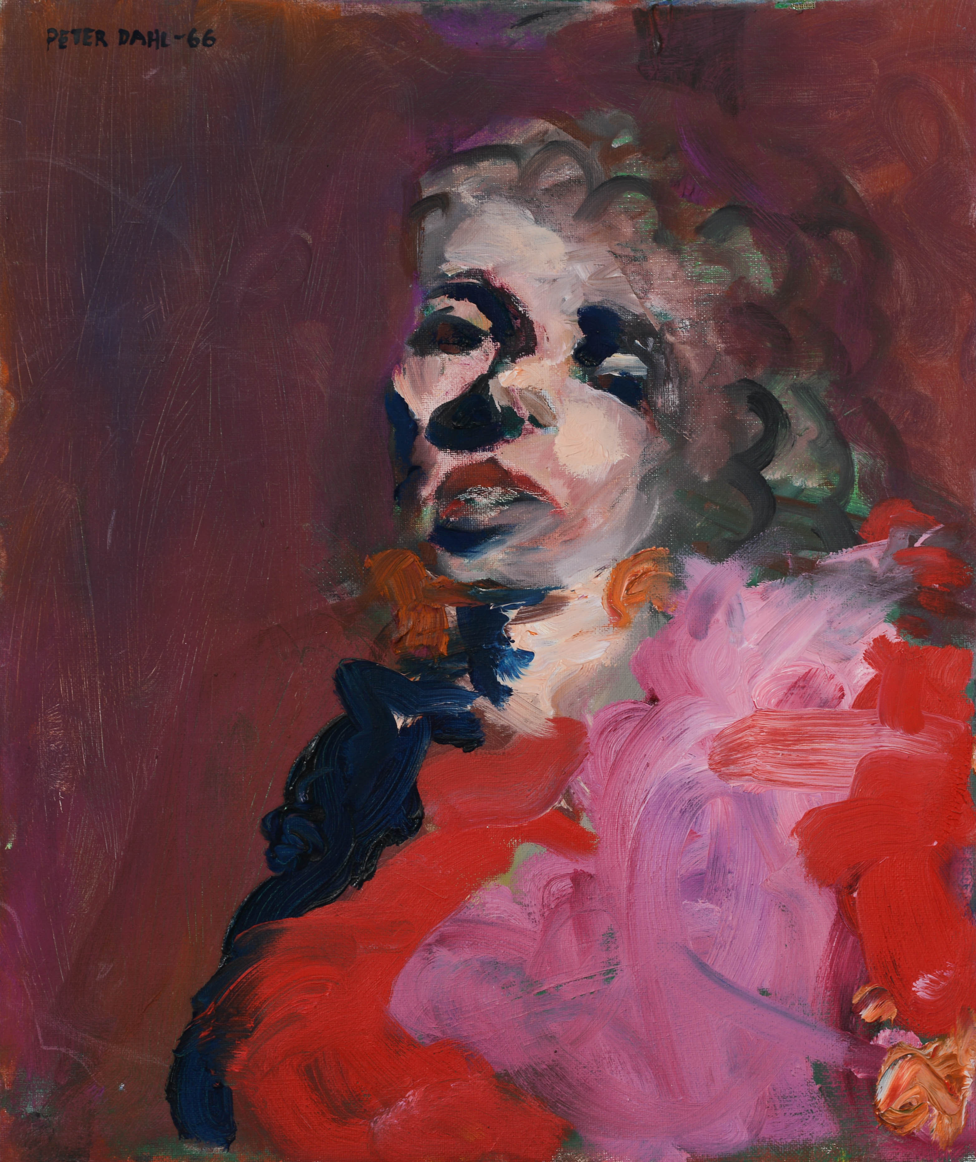 PETER DAHL. Porträtt av kvinna, olja på duk, signerad samt daterad 1966.