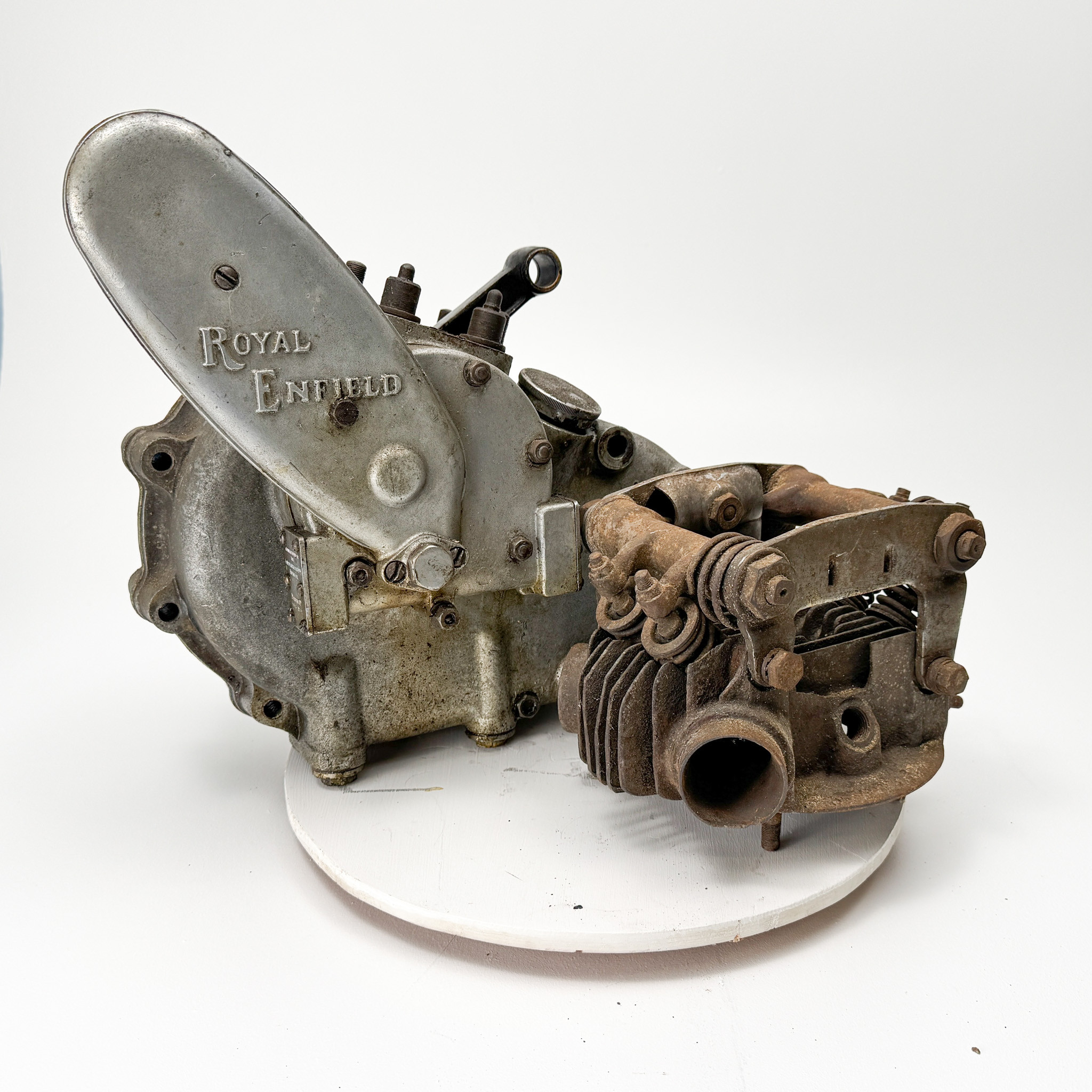 ROYAL ENFIELD, motor, modell LF 4 Valve, 488 cc, 1932, England.