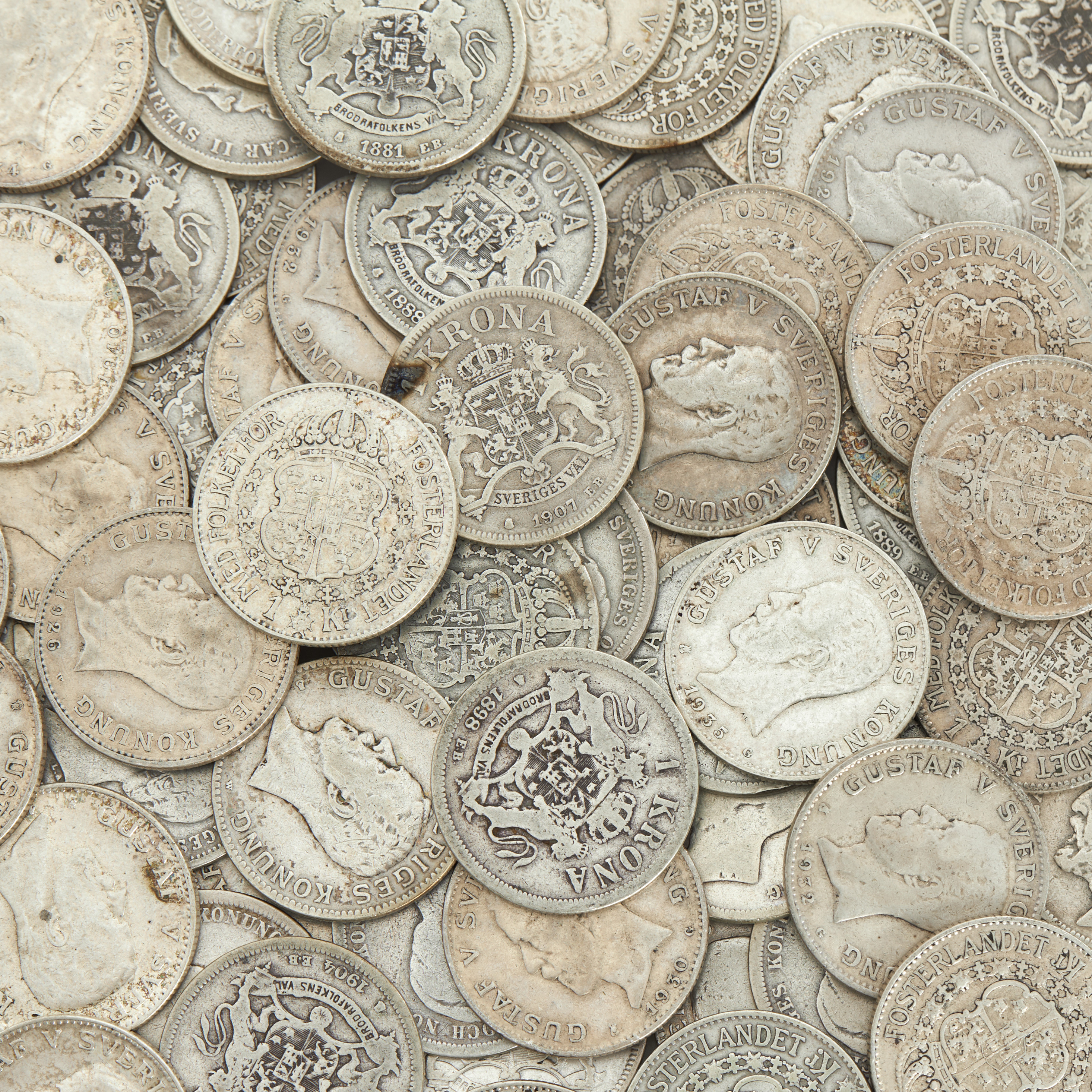 SILVERMYNT, 61 st enkronor 1875-1941.