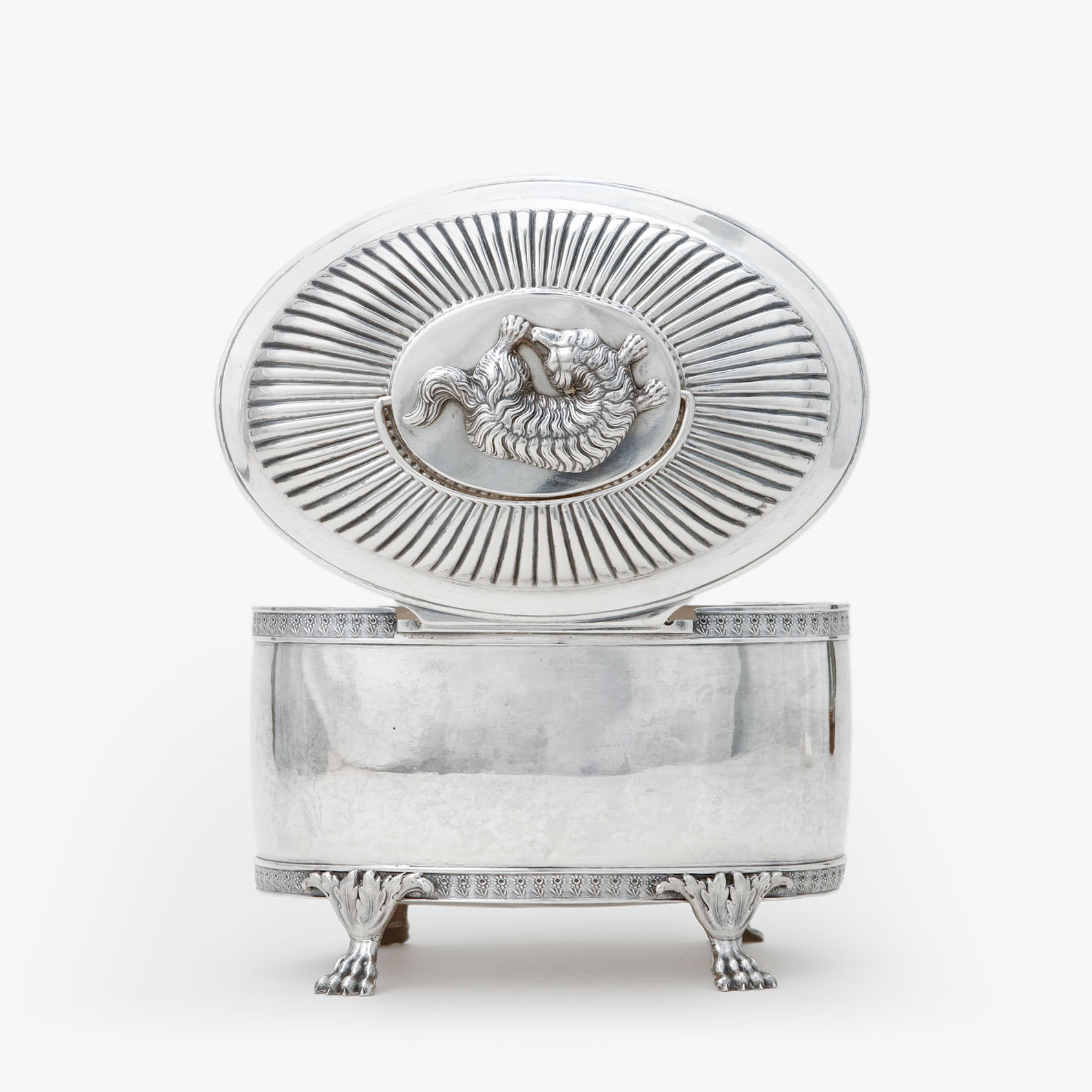 GUSTAF FOLCKER (1807-1865). Sockerskrin, empire, silver, Stockholm, 1822.