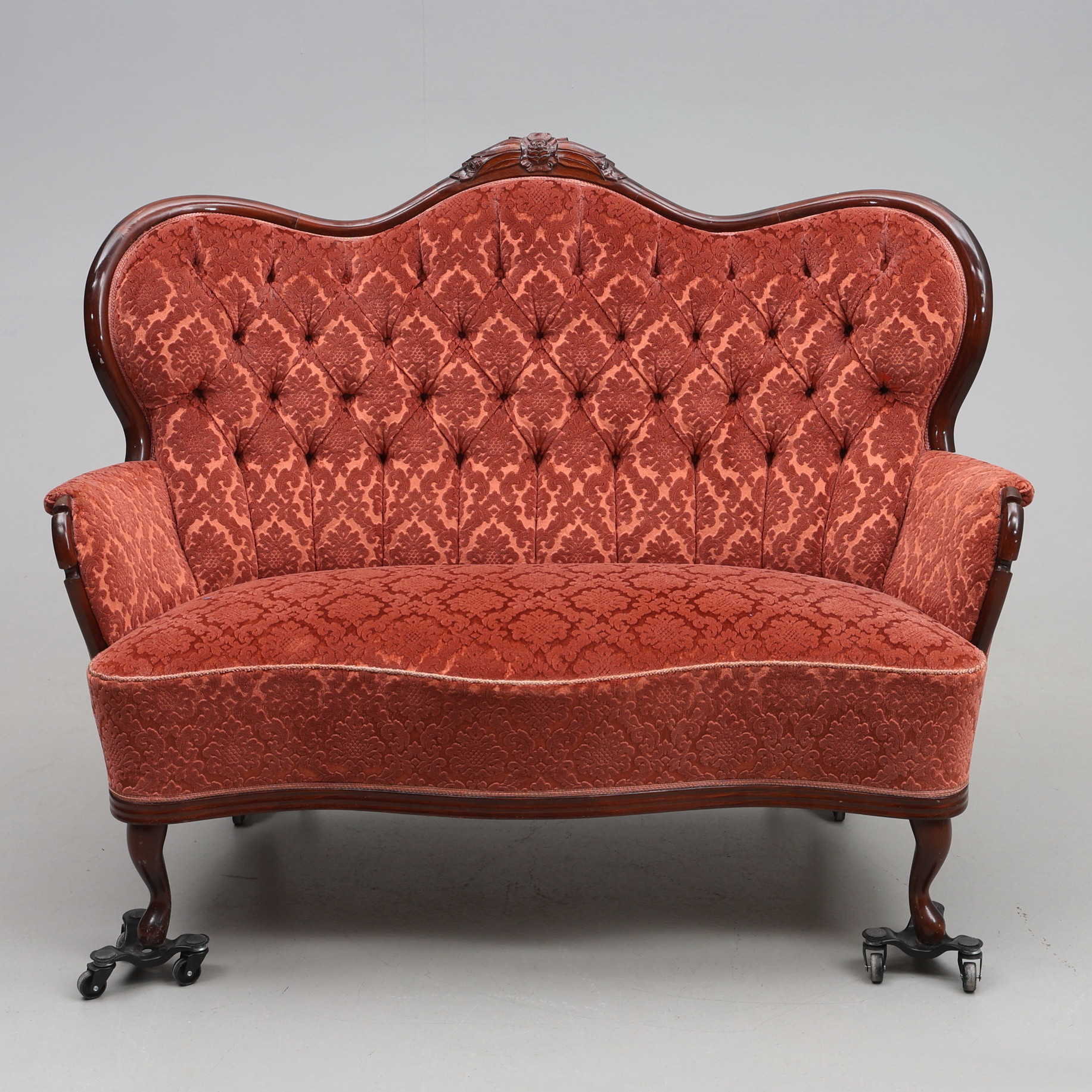 SOFFA, rokokostil, Plyschklädsel, 1900-tal.