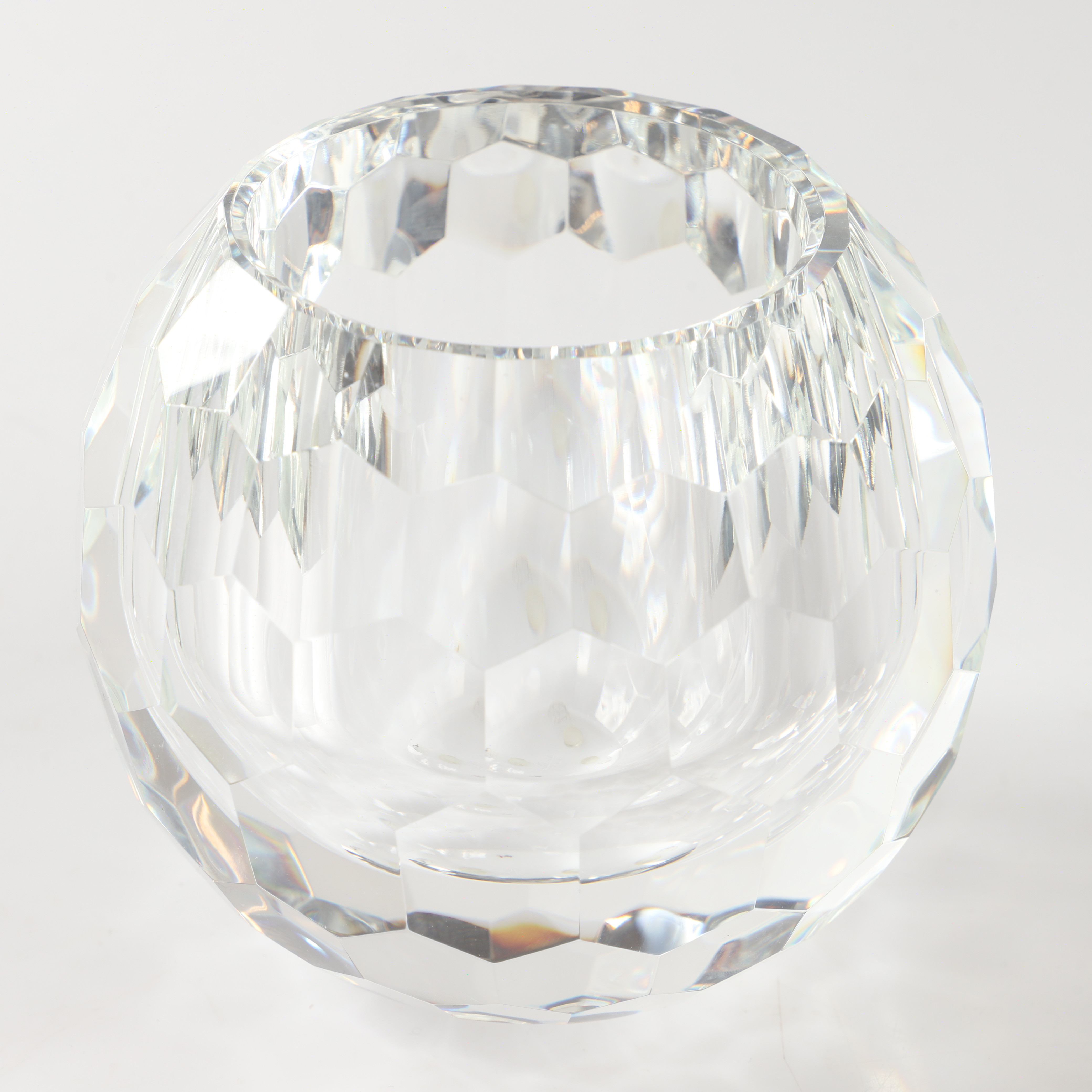 KLOTVAS, fasettslipat glas, Studio-Line, Rosenthal, Tyskland.