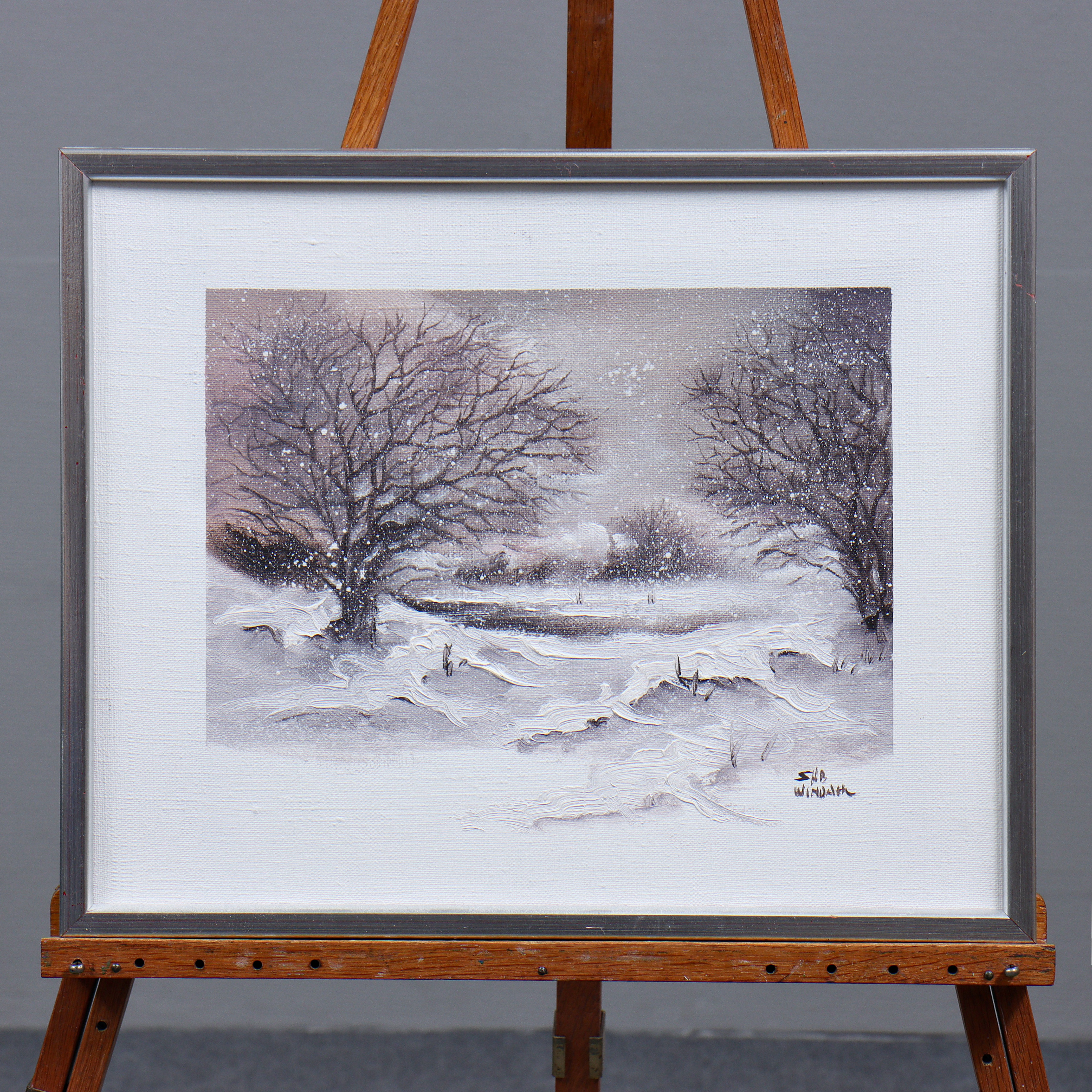 STEFAN WINDAHL "SNÖFALL" OLJA PÅ DUK, SIGNERAD.