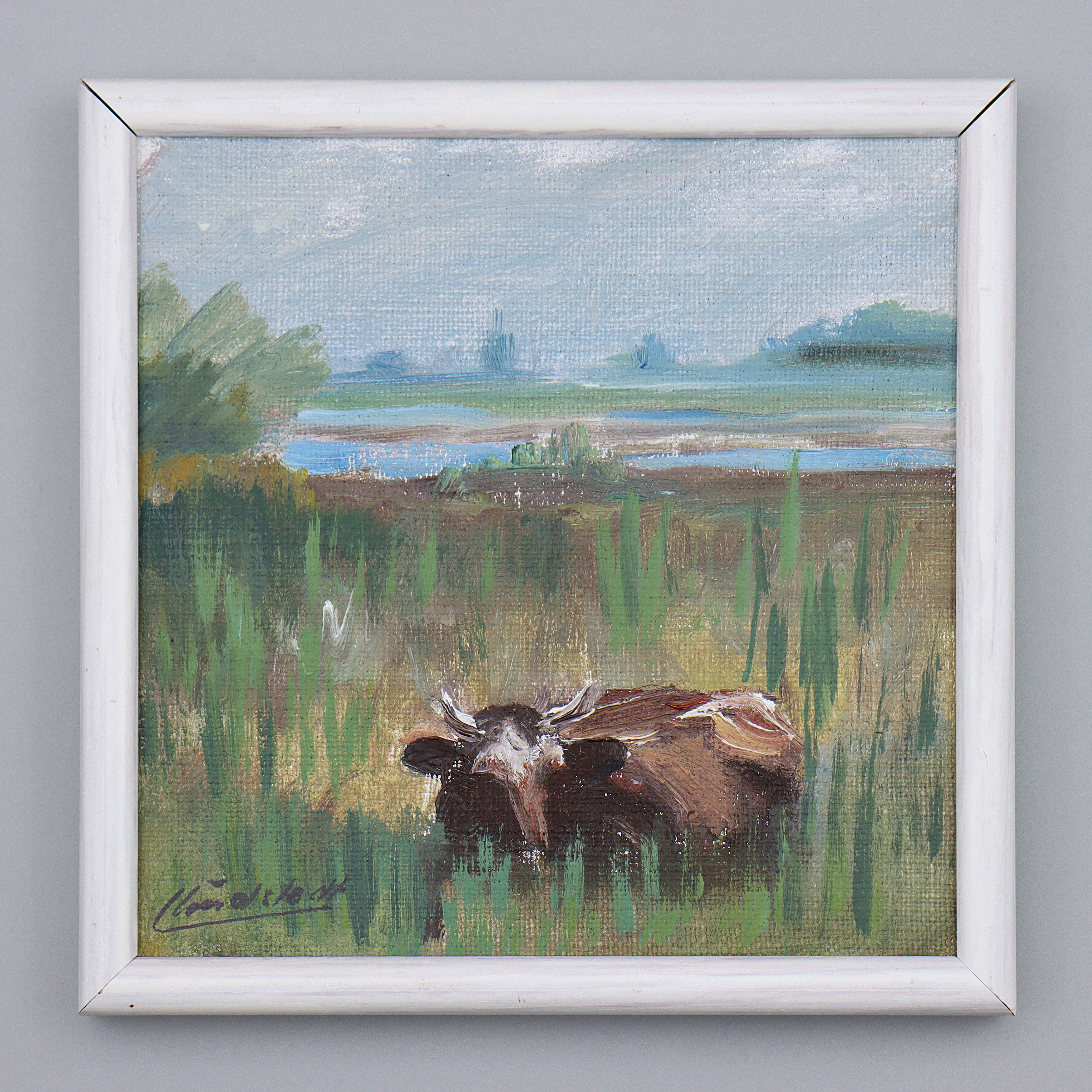 LARS LINDSTEDT, OLJA PÅ PANNÅ, SIGNERAD (FÄRJESTADEN, ÖLAND).