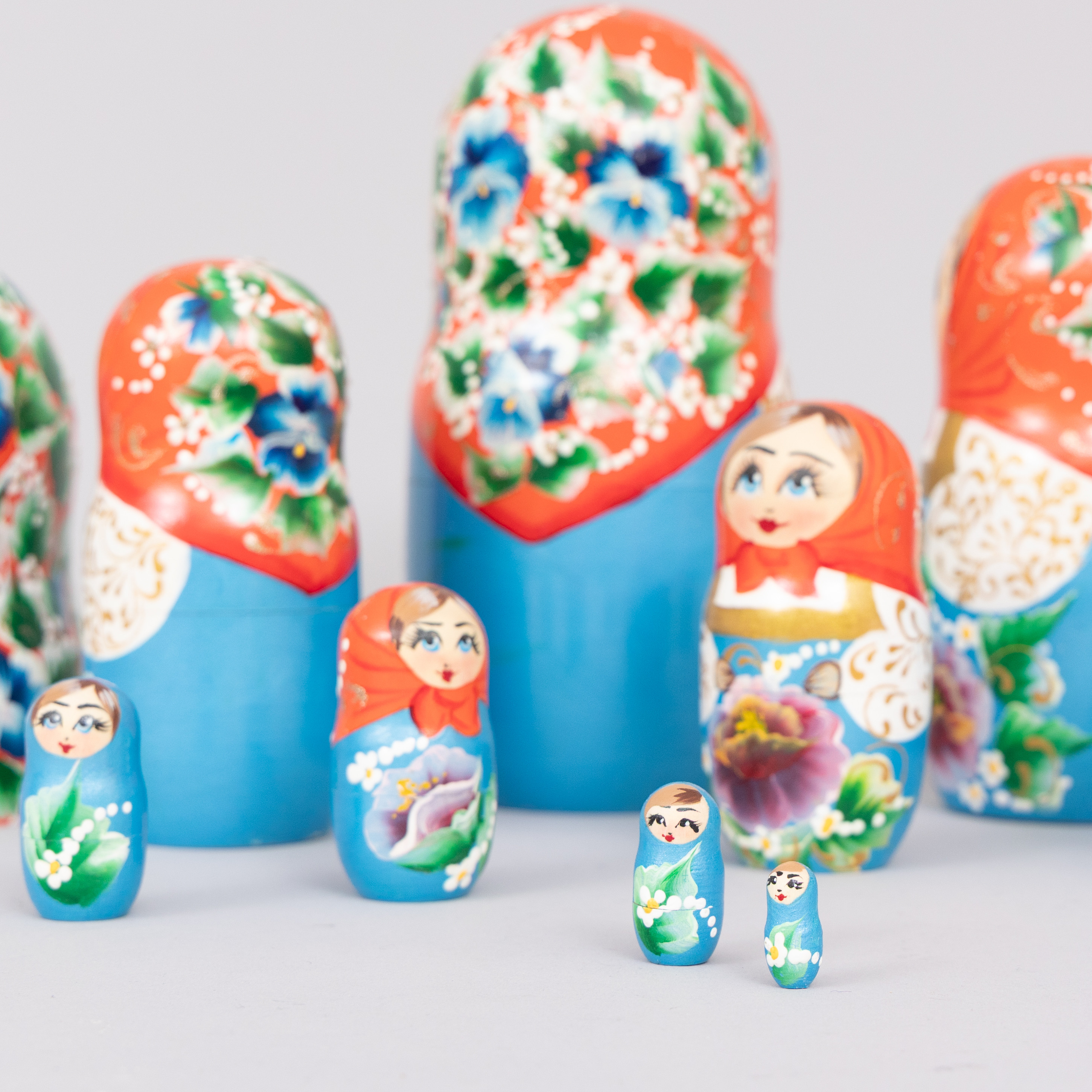 MATRYOSHKA, 10 stycken, 1950-60-tal, Ryssland.