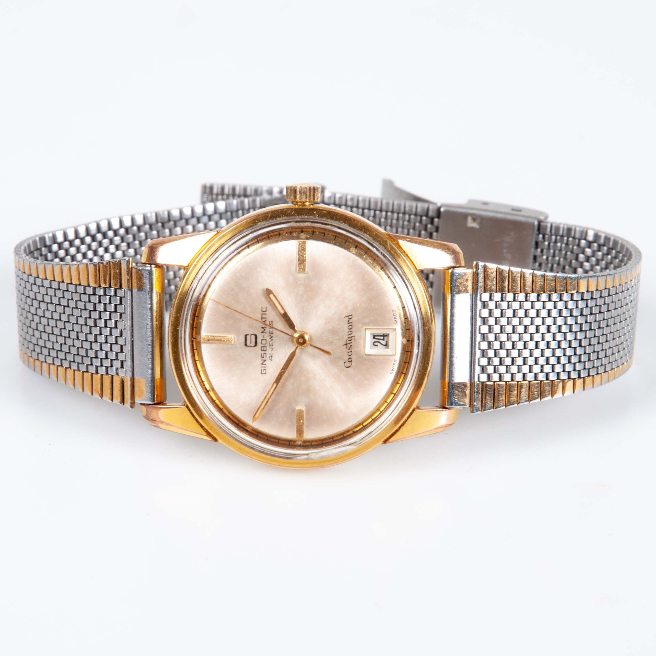 GINSBO-MATIC, Coastguard, armbandsur, automatiskt, Schweiz, ca 1960-tal.