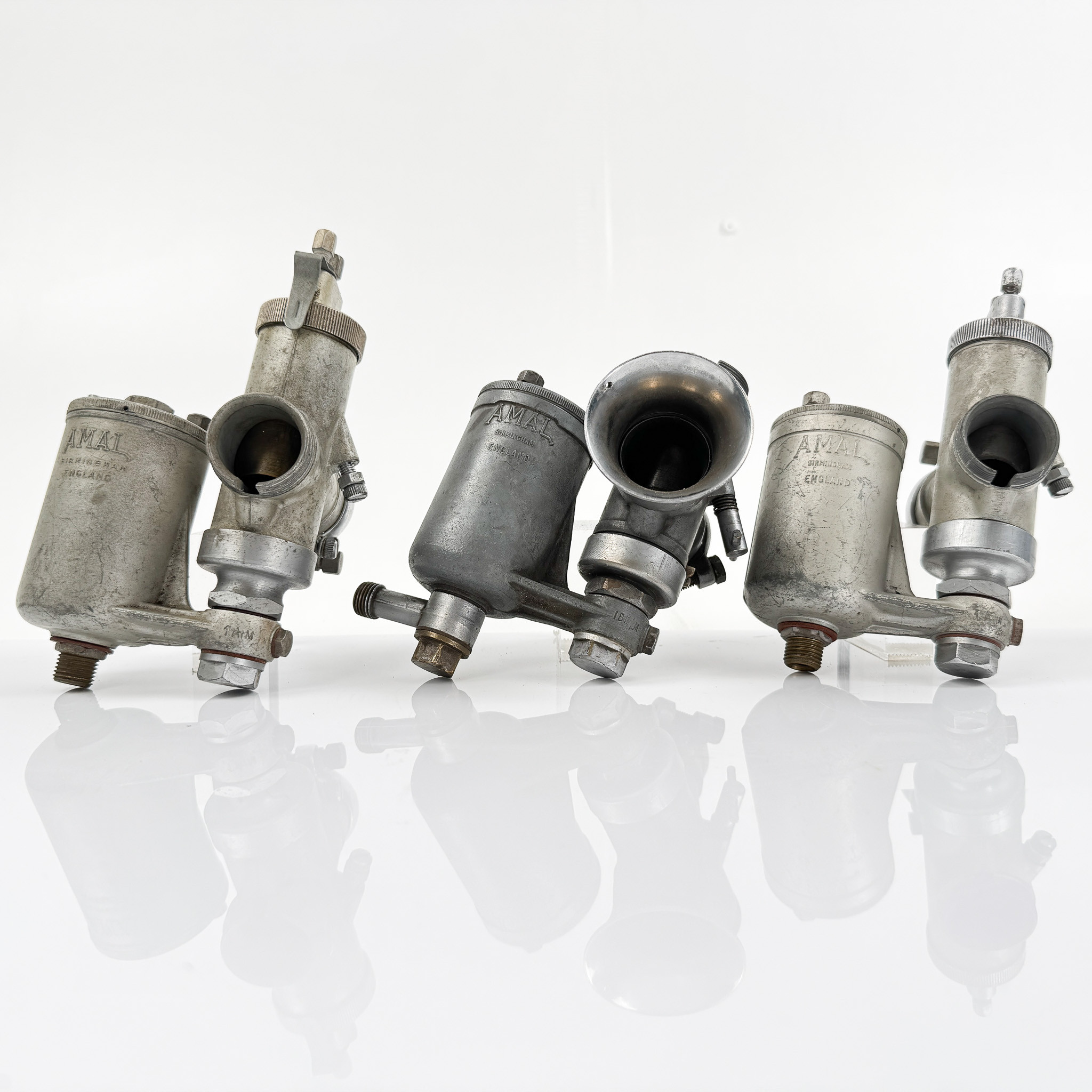 AMAL, förgasare, 3 st, modell 276, 1930/40-tal, England.