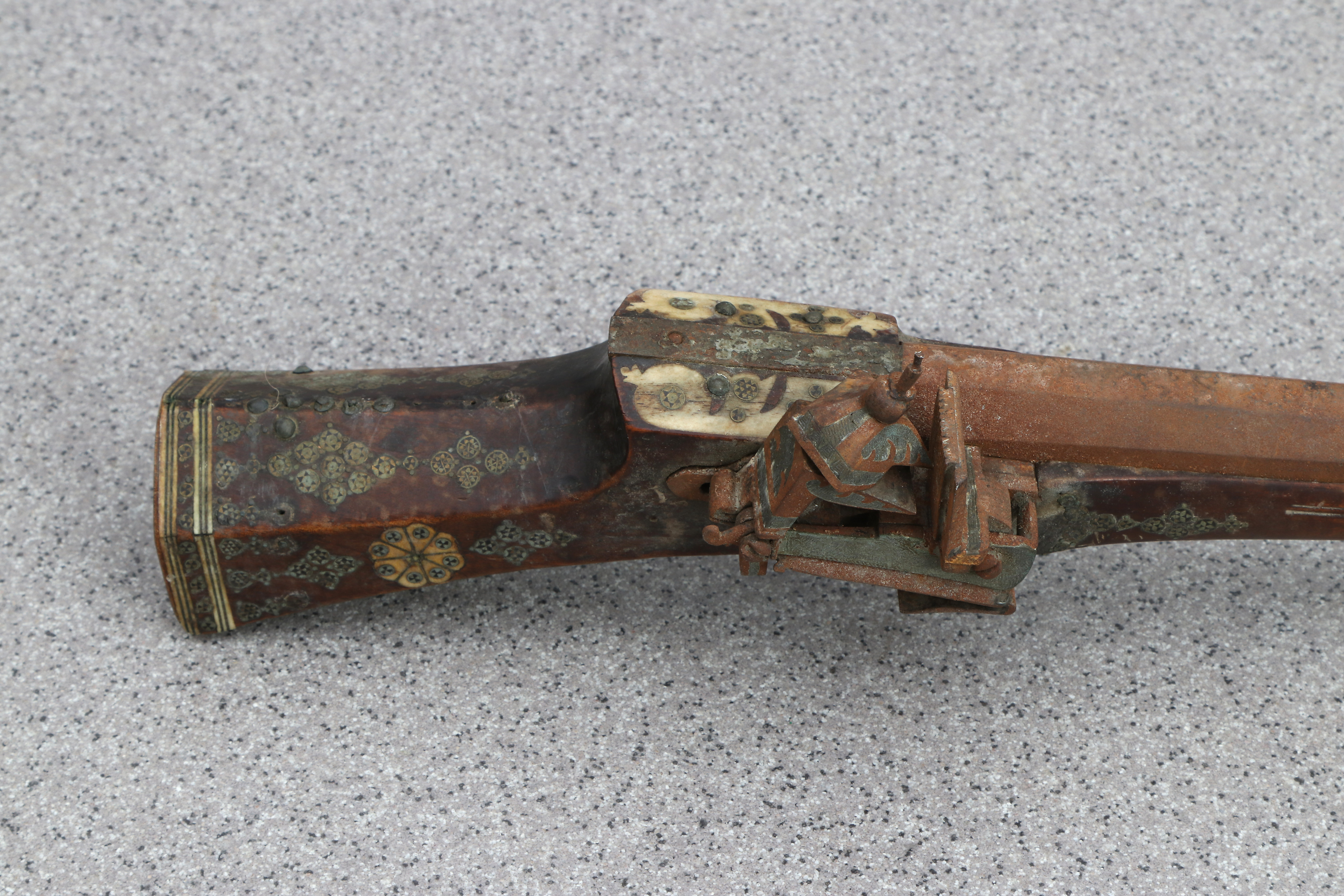 Decorative Wire Inlay Rifle Images for 4926878. FLINTLOCK RIFLE. Decorative inlays in brass, among ...