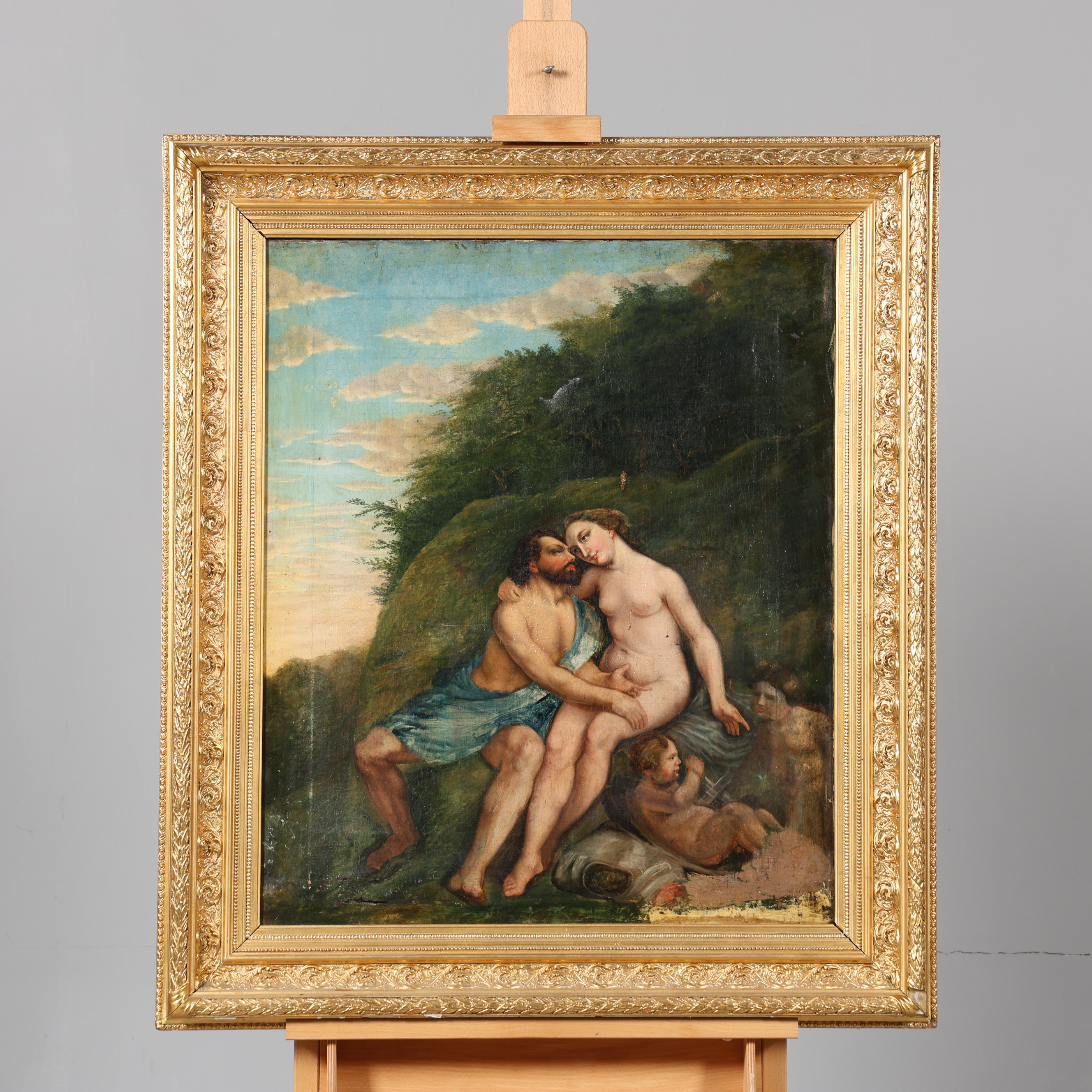 OKÄND KONSTNÄR. OLJA PÅ DUK, 17/1800-tal.