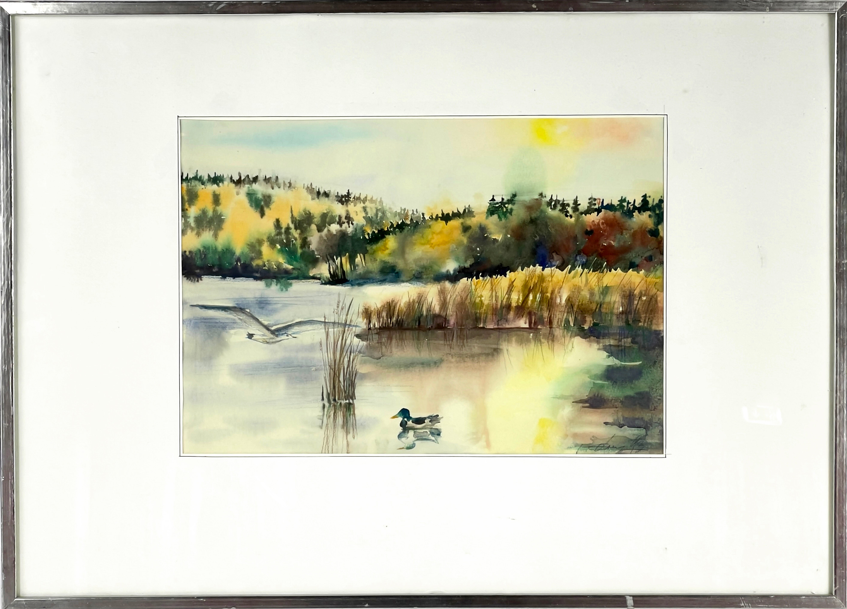 OIDENTIFIERAD KONSTNÄR. Sjömotiv, akvarell på papper, signerad & daterad -93.