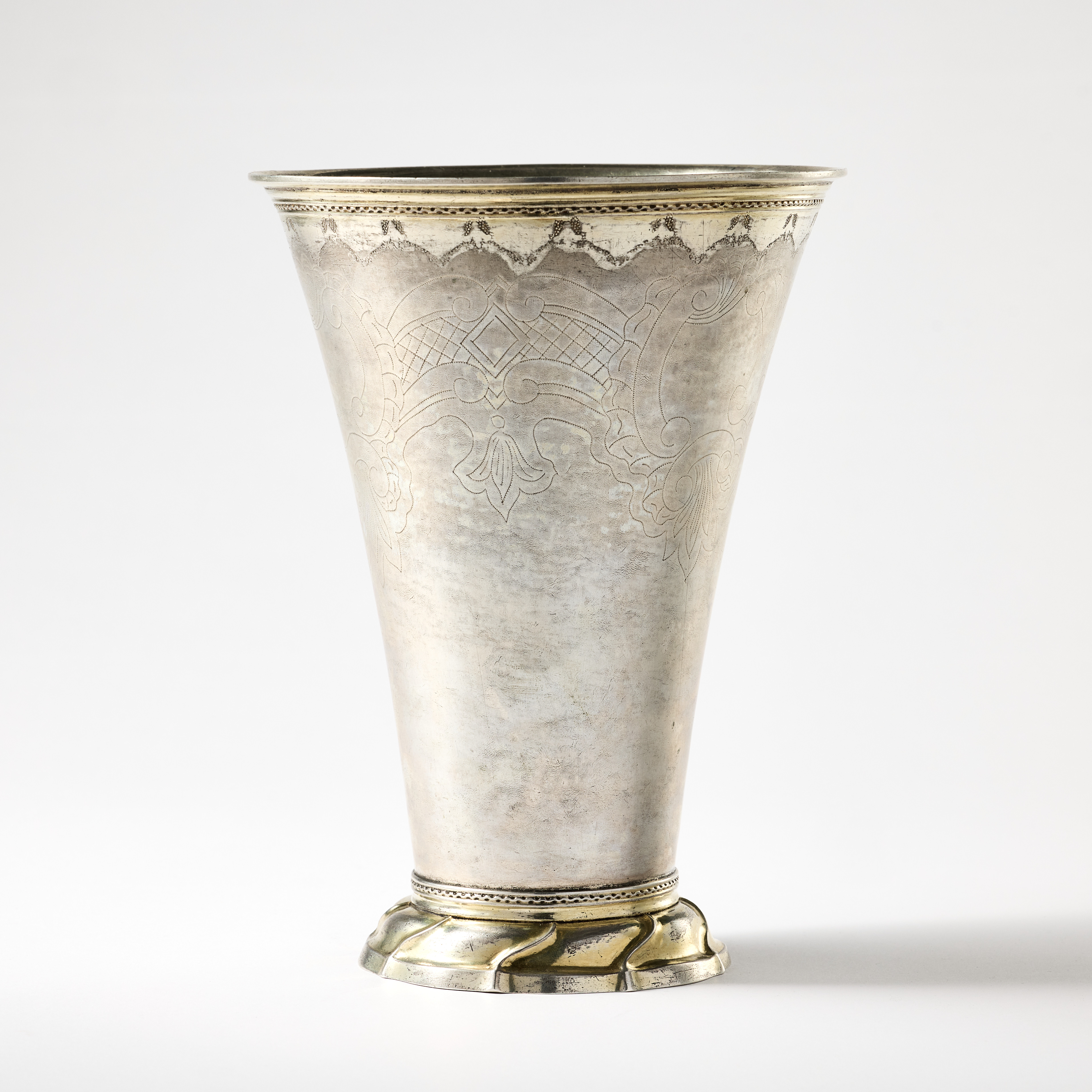 JÖNS GRANBOM. Bröllopsbägare, silver, Stockholm, 1780.