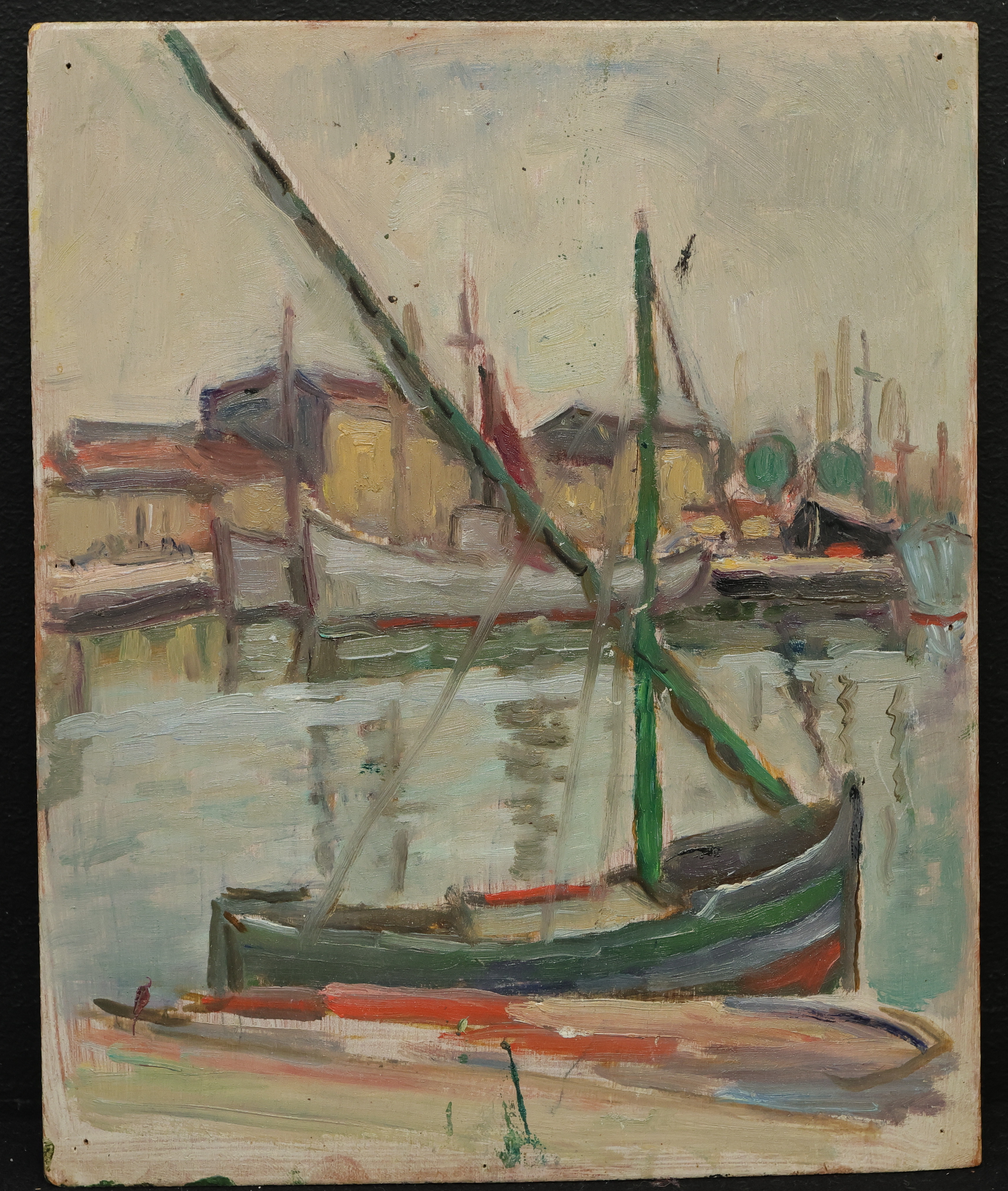 GÖSTA WESSTRÖM. "Viaraggio 4 juni 1952", Olja på pannå, signerad.