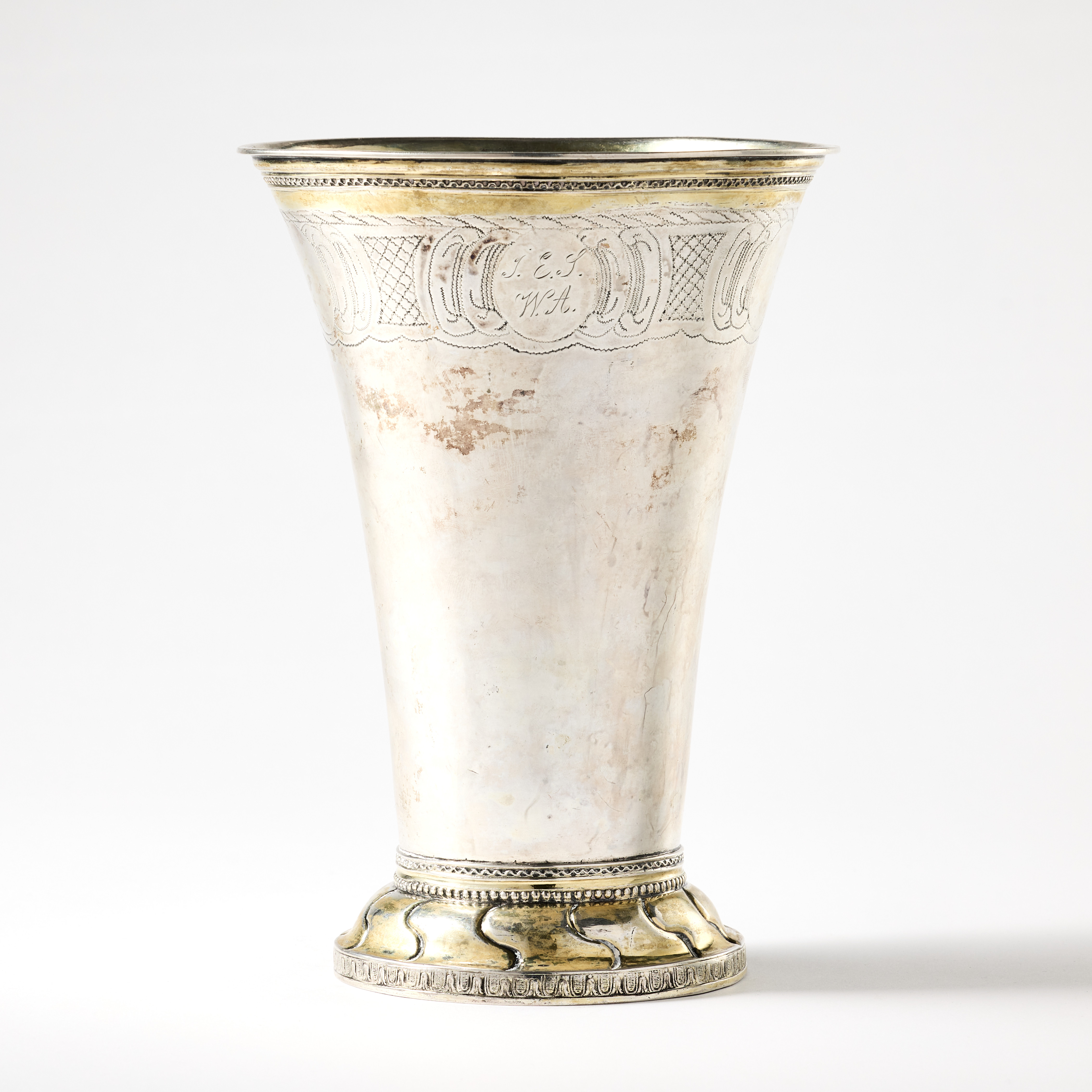 ANDERS FREDRIK WEISE. Bröllopsbägare, silver, Stockholm, 1785.