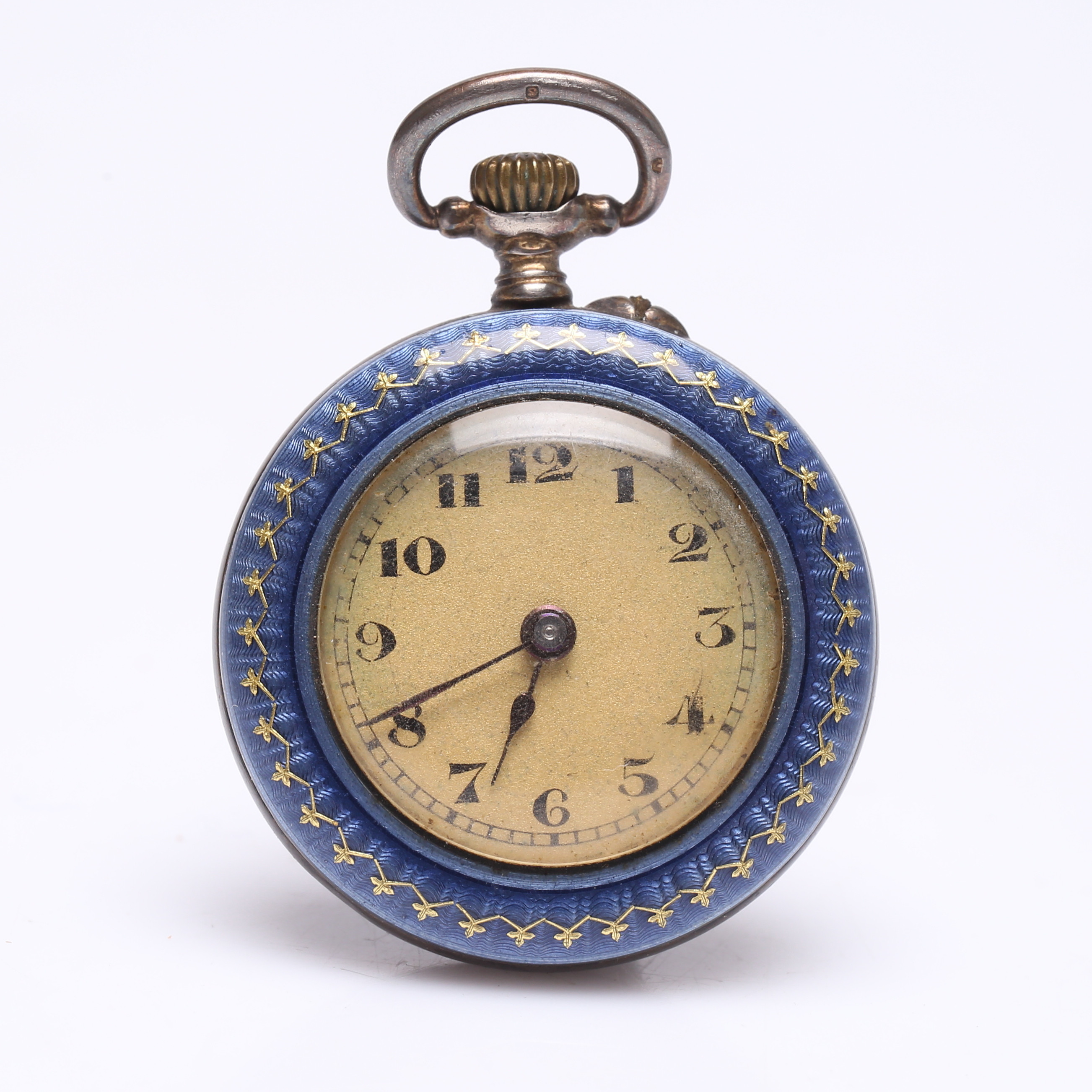 FICKUR, mormorsur, silver och emalj.