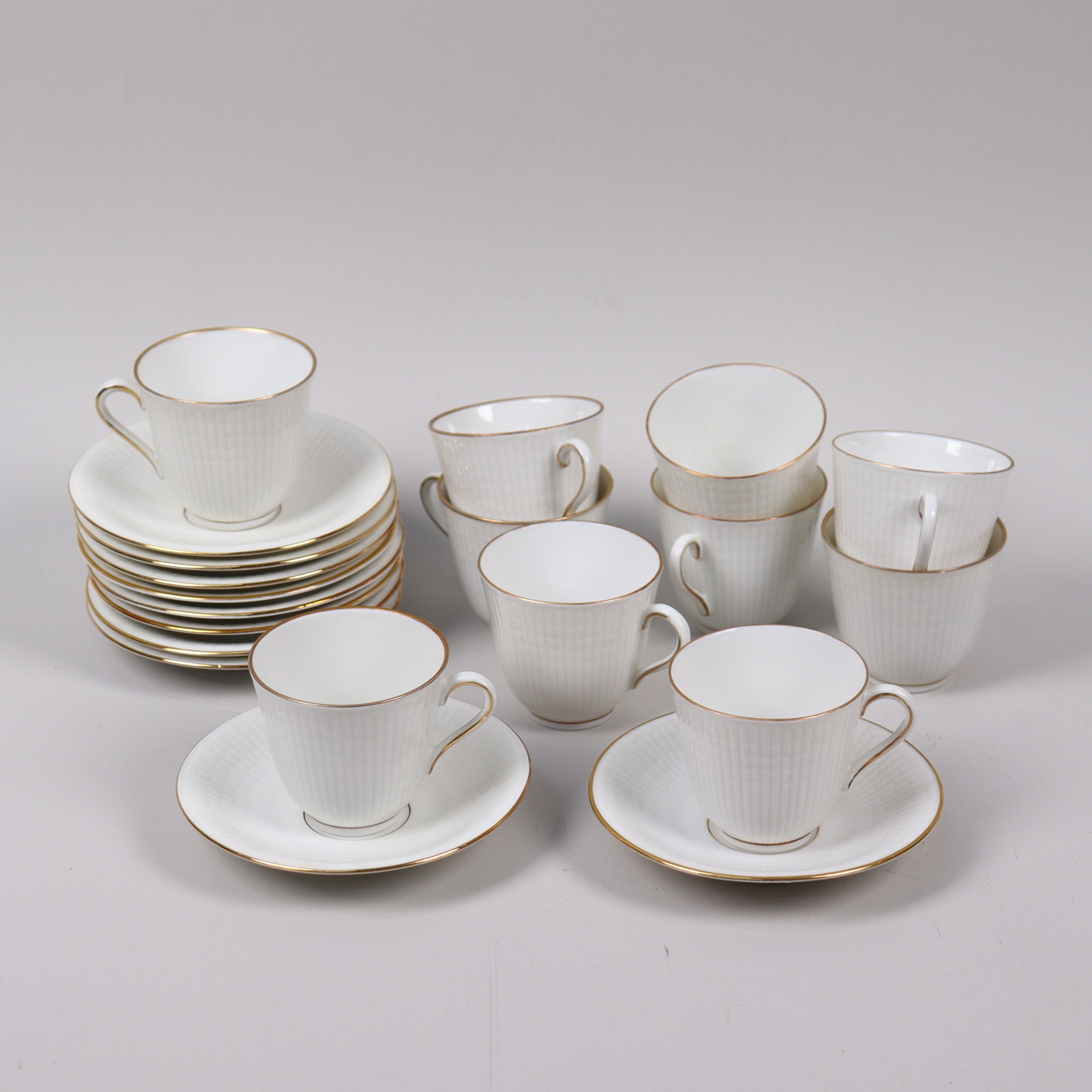 LOUISE ADELBORG. "Swedish Grace", mocka -/kaffekoppar, Rörstrand, 20 delar.