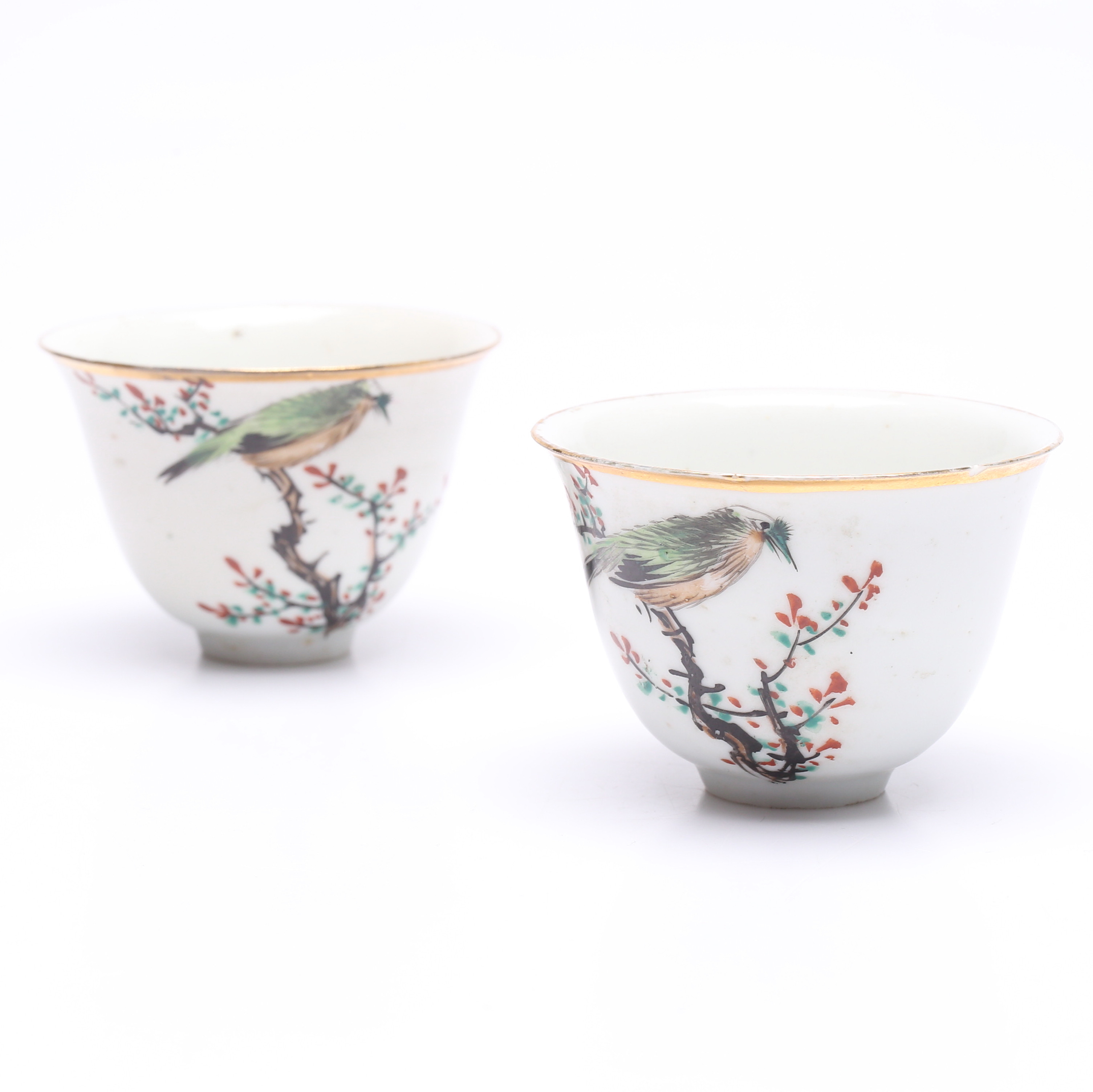 VINKOPPAR, ett par, porslin, troligen Kina.