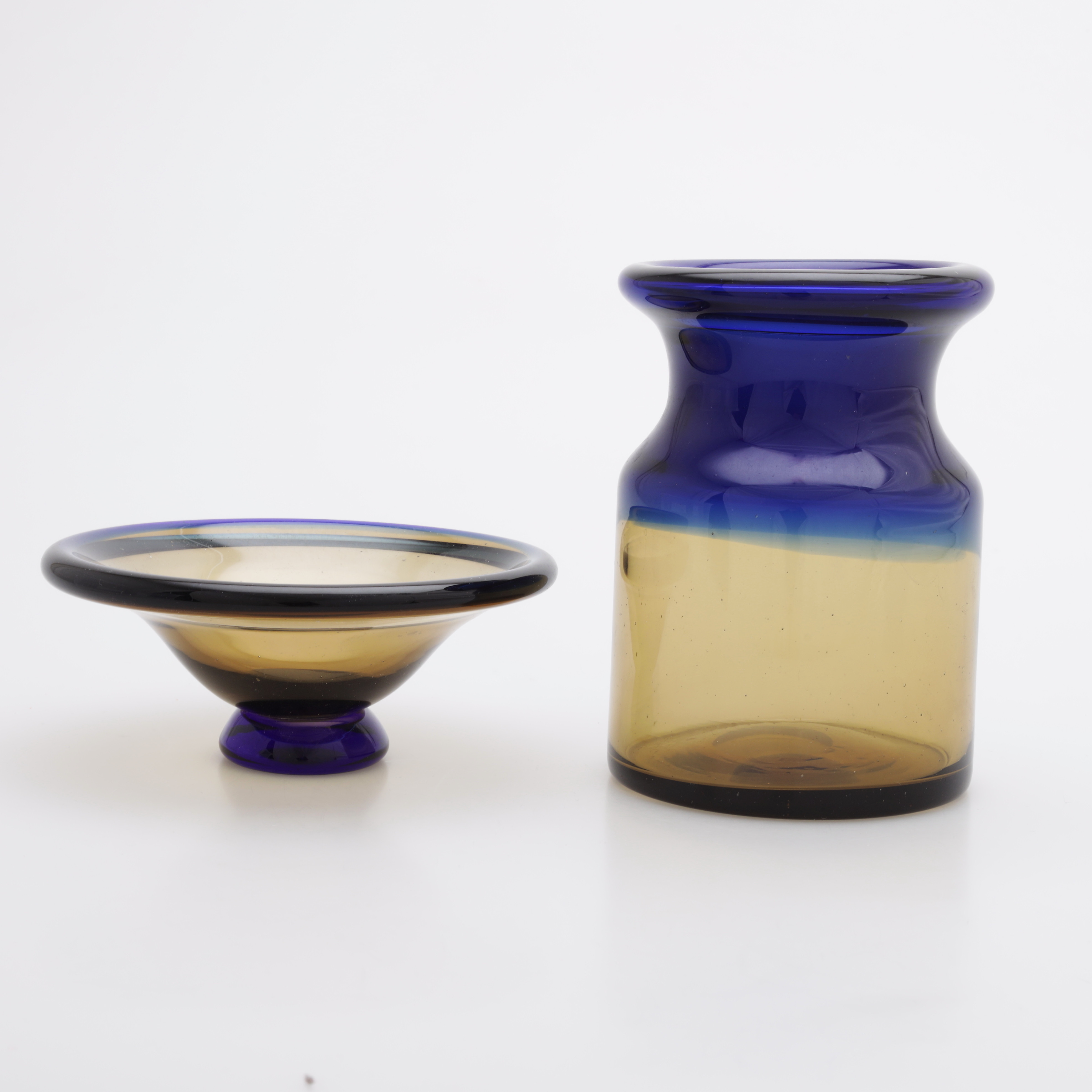 SKÅL OCH VAS, glas, bla Gunnar Ander, Lindshammar, 1900-talets andra hälft.