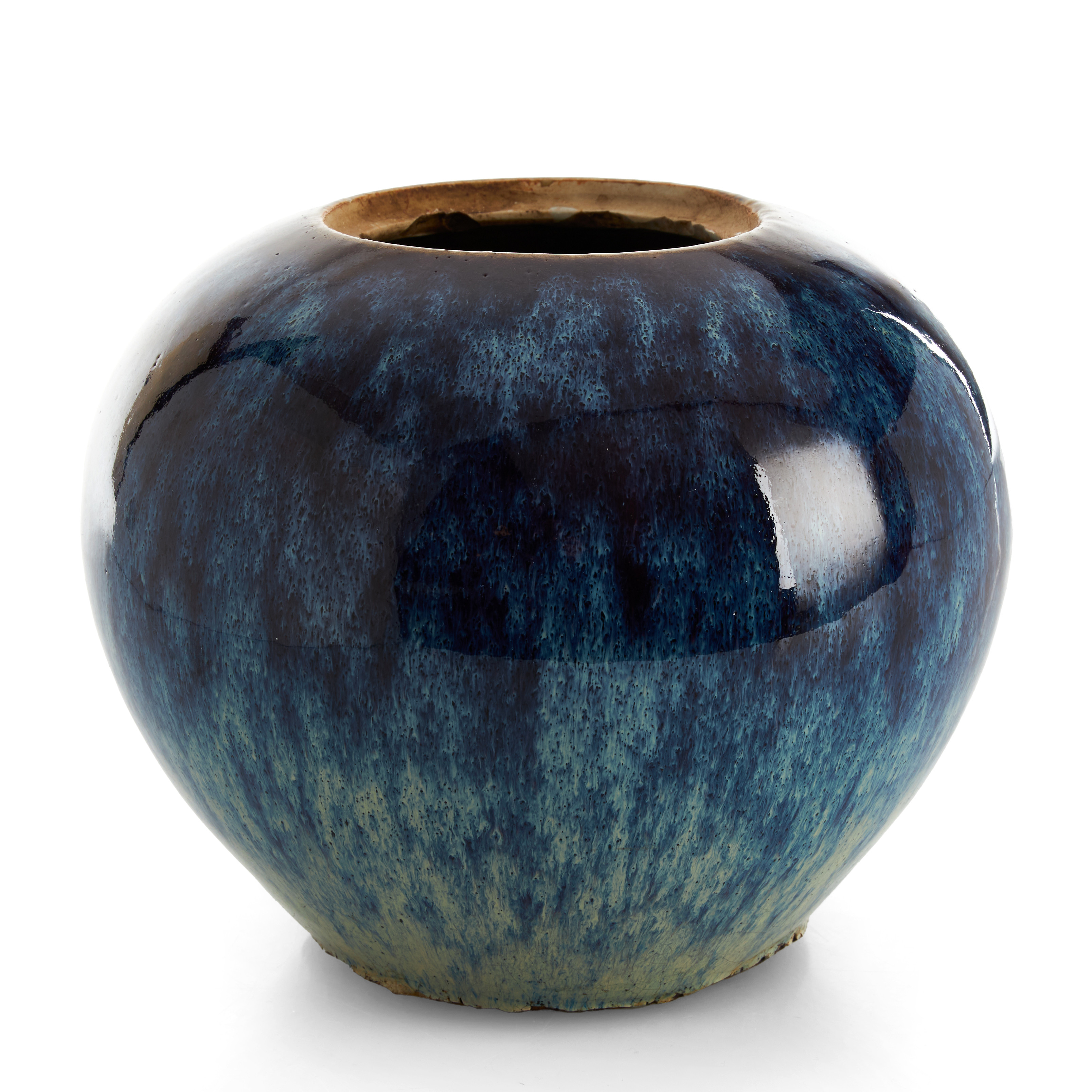 KRUKA, porslin, Kina, flambéglasyr, Qingdynastin, 1800-tal.