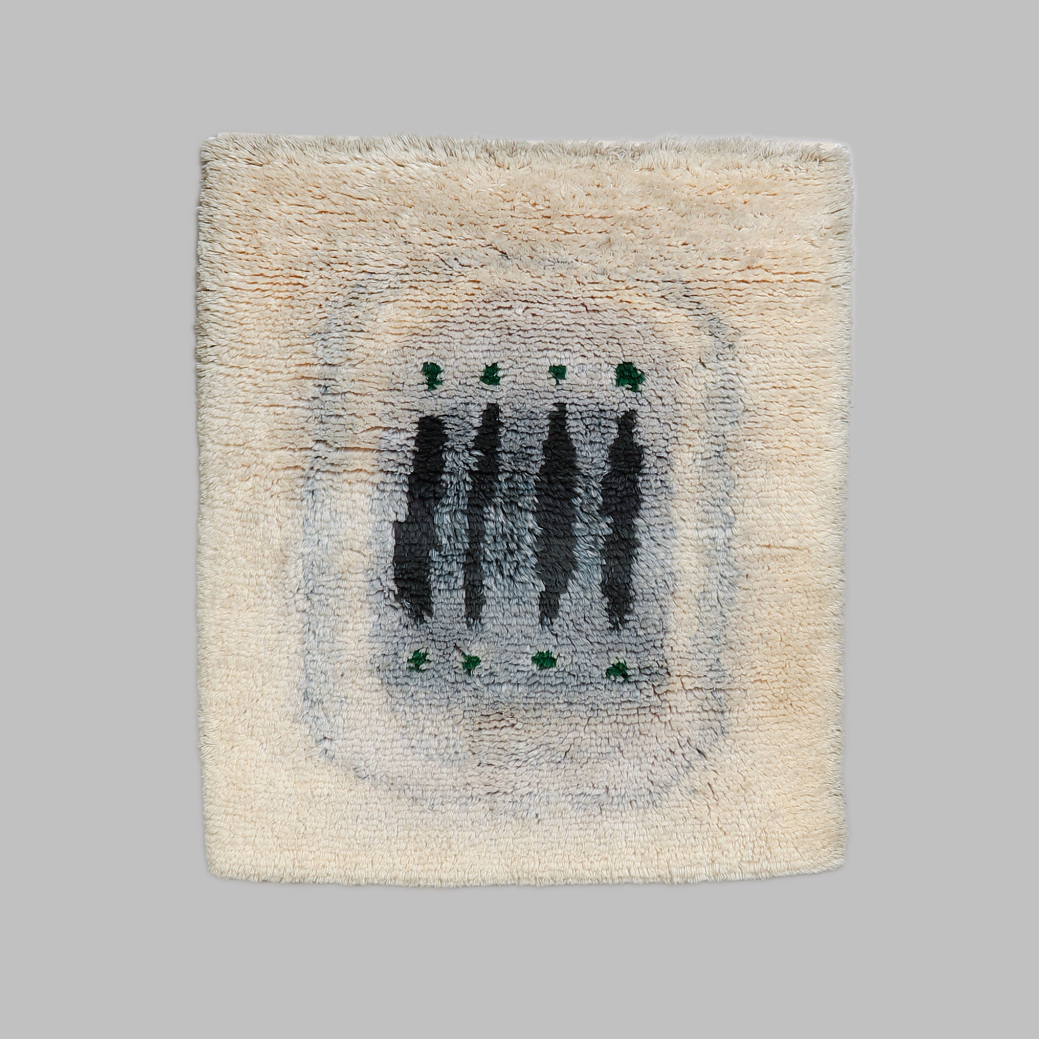 KATRI KIISKILÄ. Matta/bonad, "Kosmos", rya, Finska handarbetets vänner, Helsinki, Finland.