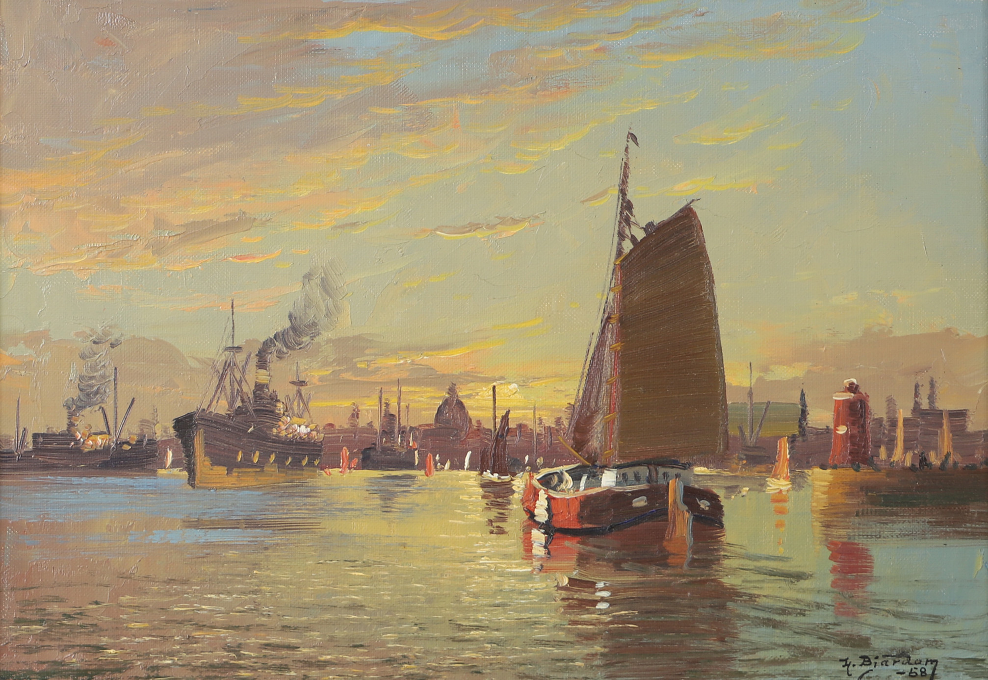 HENNING BJÄRDAM. Olja på duk, signerad.