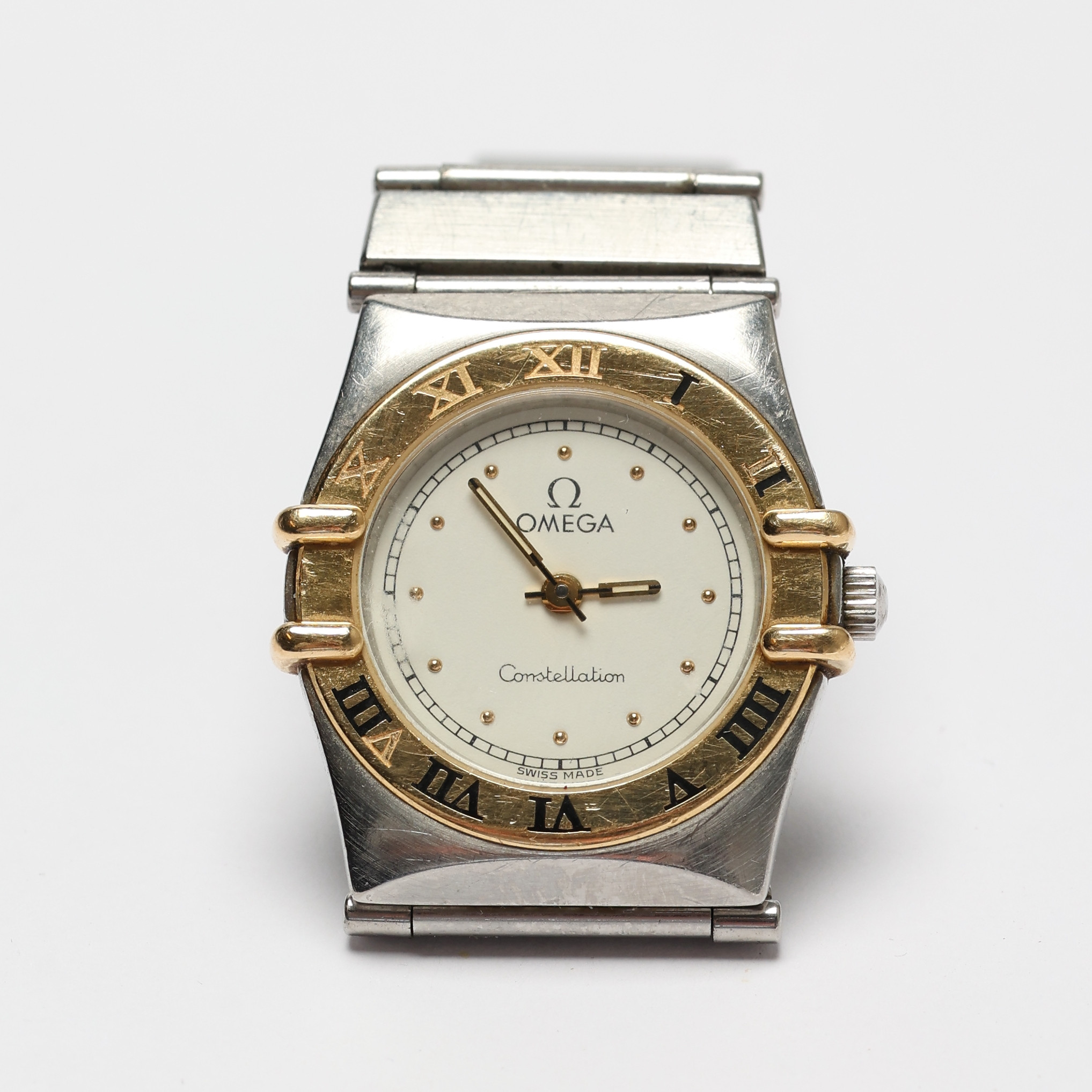 OMEGA, armbandsur, Constellation, guld på stål.