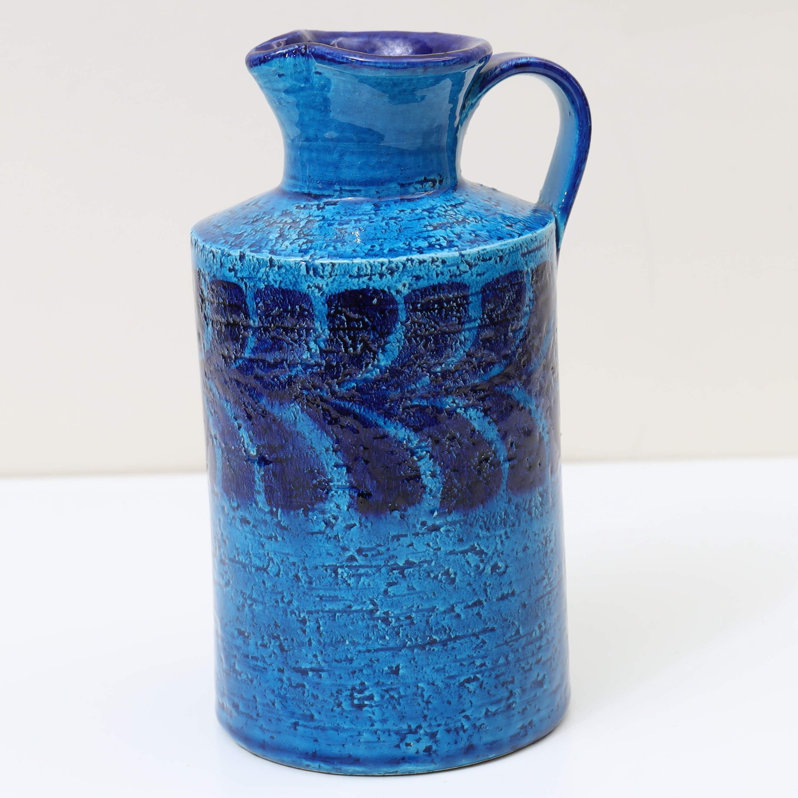 ALDO LONDI. Hänkelkanna, "Rimini blue" Bitossi Italien.