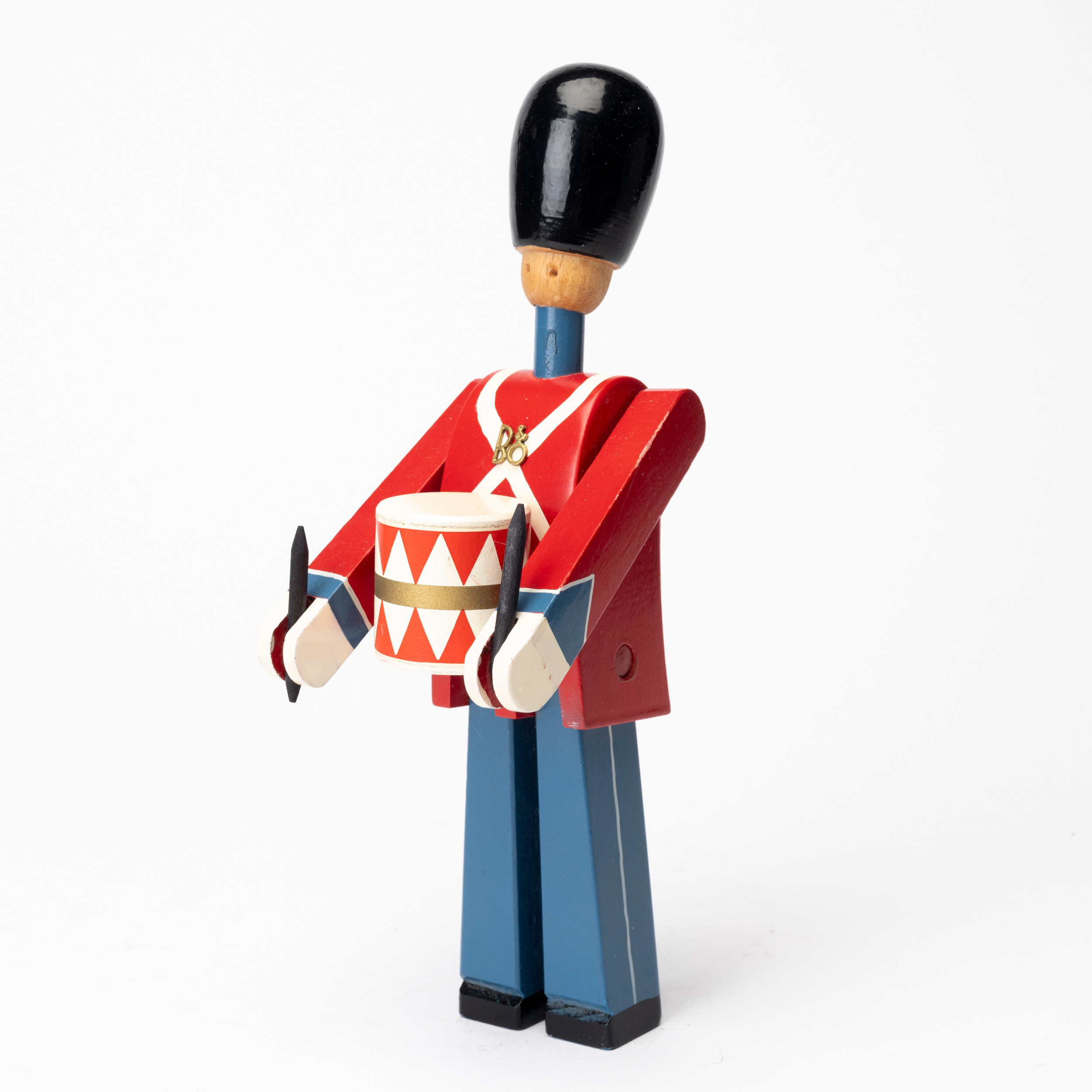 KAY BOJESEN. Skulptur, trä, Trumslagare, formgiven 1942, med B&Omärkning, Danmark.